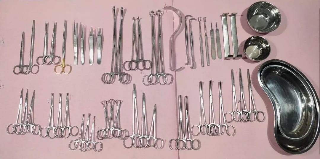 50Pcs General Surgery Basic Laparotomy Surgical Instruments Set