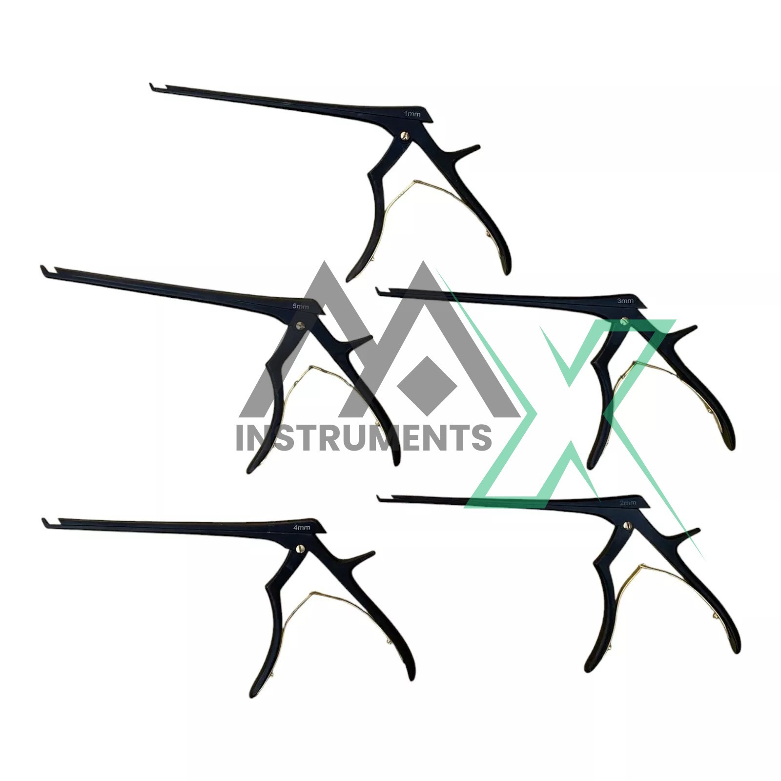 Kerrison Rongeur Instrument 18CM Set OF 5PCS Black Orthopedic Instruments Set,