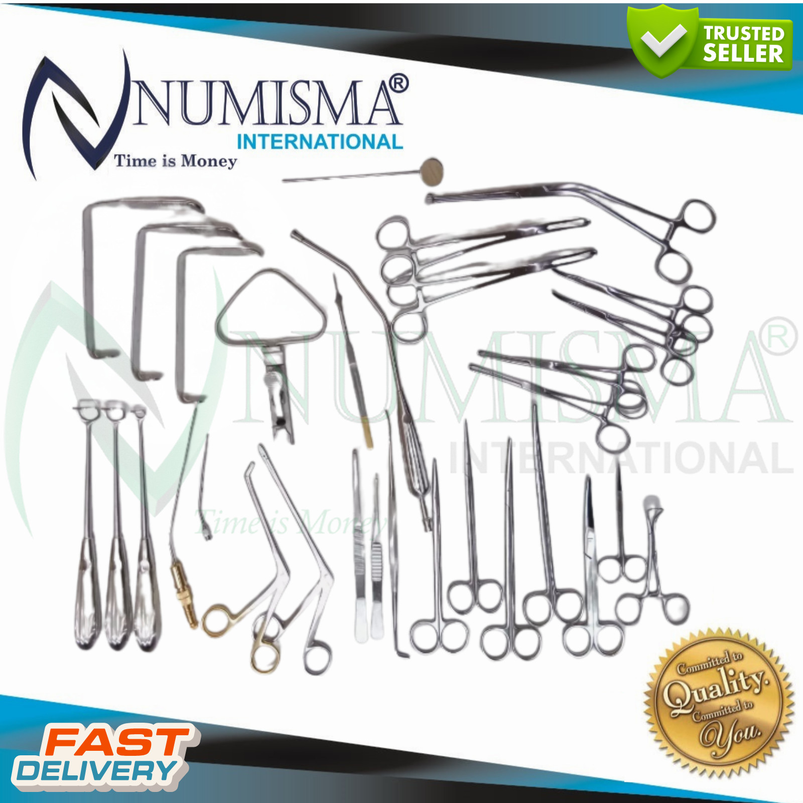 Tonsil & Adenoid Tray 30 Pcs Set | Surgical Instruments | ENT Instruments | CE
