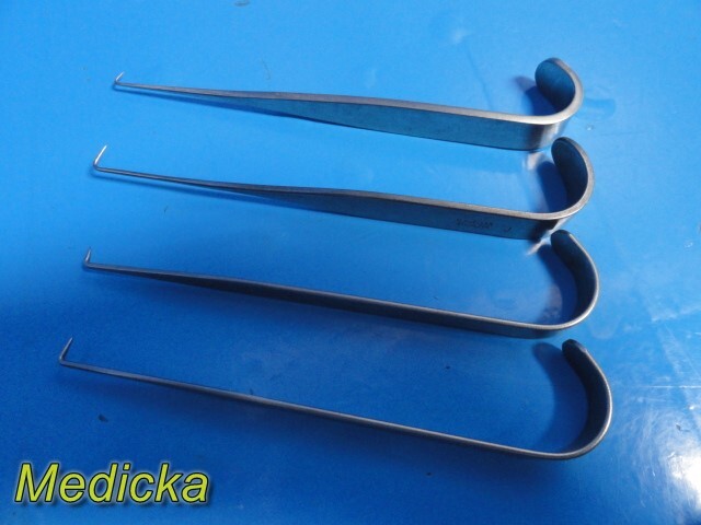 4X Pilling V. Mueller Dittmar Assorted Jackson Tenaculum Tracheal Hook ~ 29059