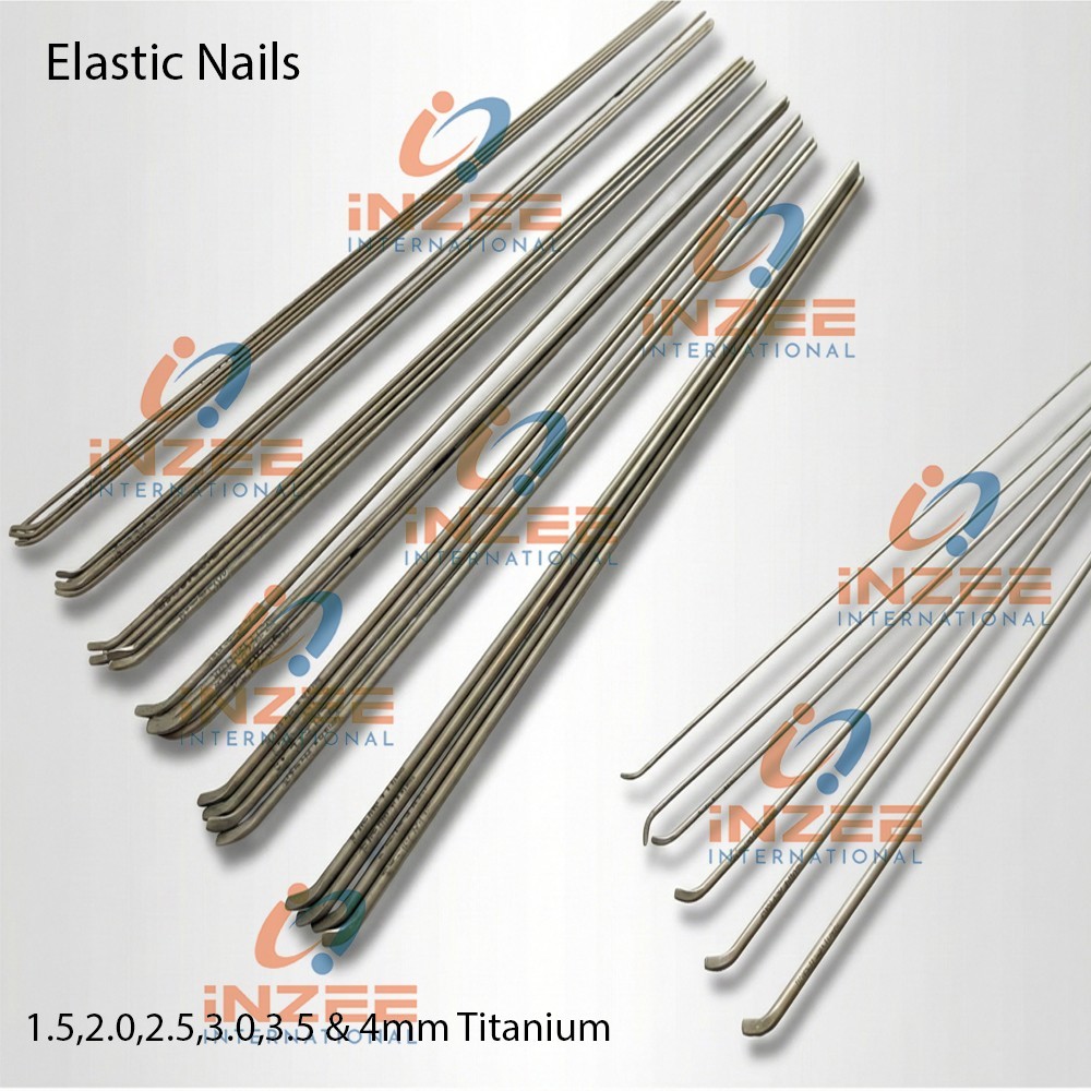 Elastic Nails of 1.5,2.0,2.5,3.0,3.5 & 4mm Titanium Good Quality 30 Pcs Set