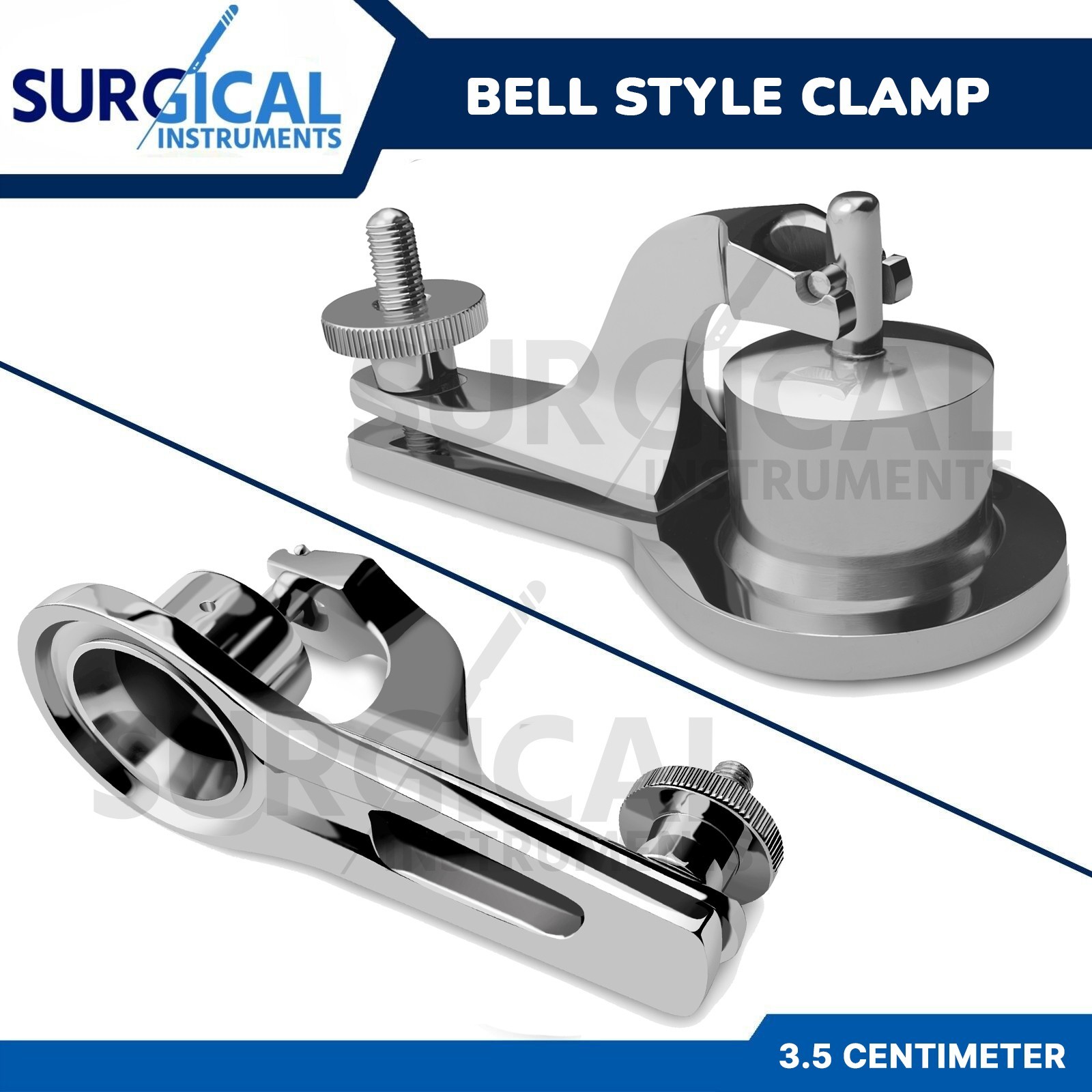 Bell-Type Pediatric Surgical Clamp 3.5 cm Stainless Steel German Grade