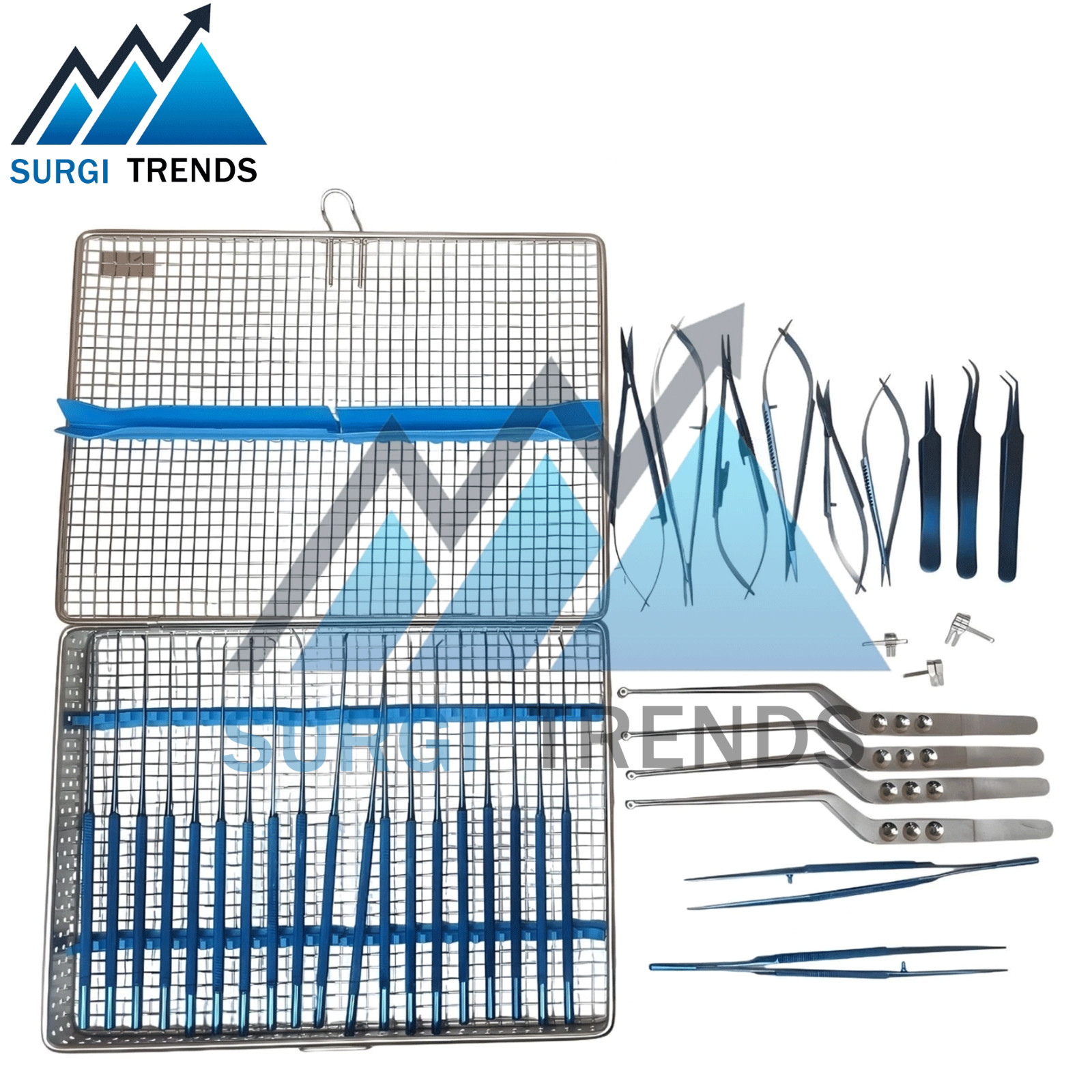 Micro surgery instruments set Neuro Surgical Titanium coated Instruments