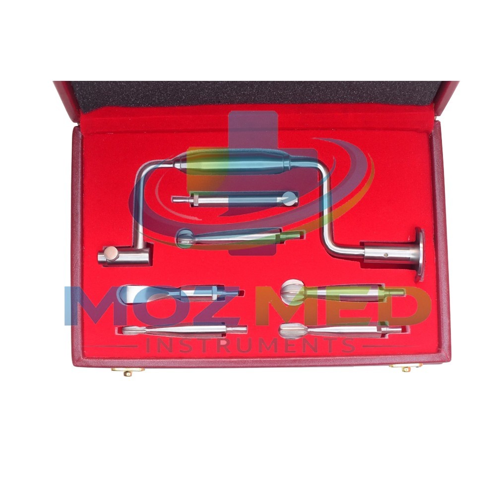 Hudson Brace Hand Drill Set with Box Surgical Orthopedic Instruments 7 Pcs