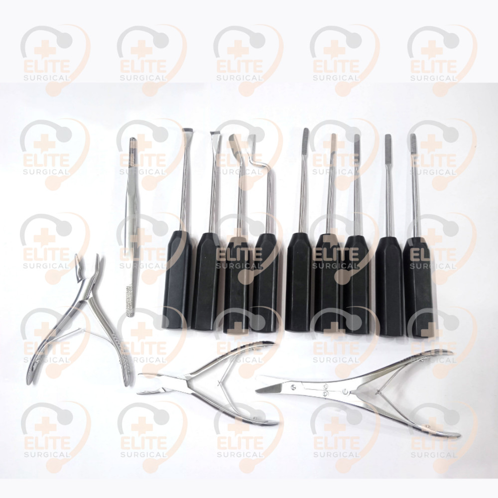 Rhinoplasty Preservation surgical Instruments Set Black Handle