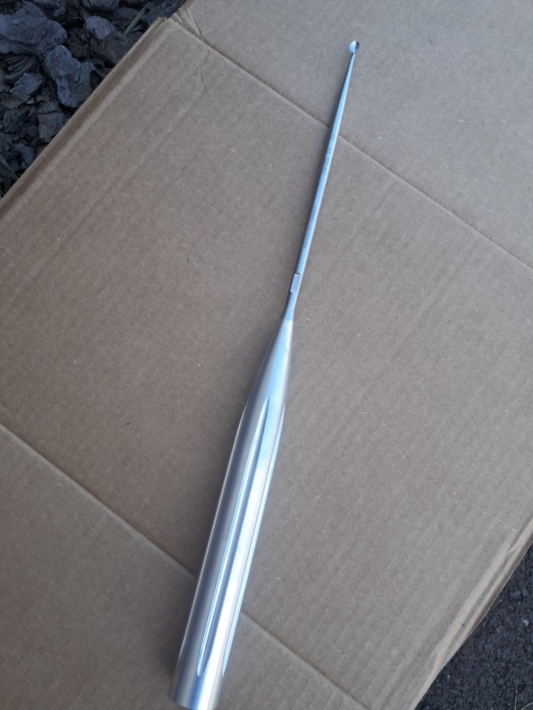 Globus Medical Straight Bone Curette 625.407 With Aluminum Handle