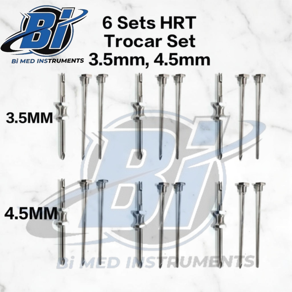 6 Sets HRT Trocar 3.5 mm and 4.5mm Hormone Replacement Pellet Insertion Kit