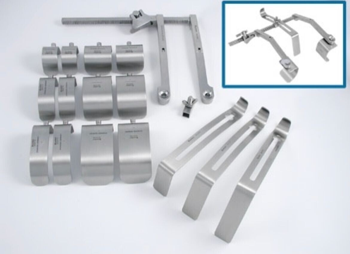 Frame with 3 Middle Blades Buxton Shoulder Retractor and 12 Swivel Blades
