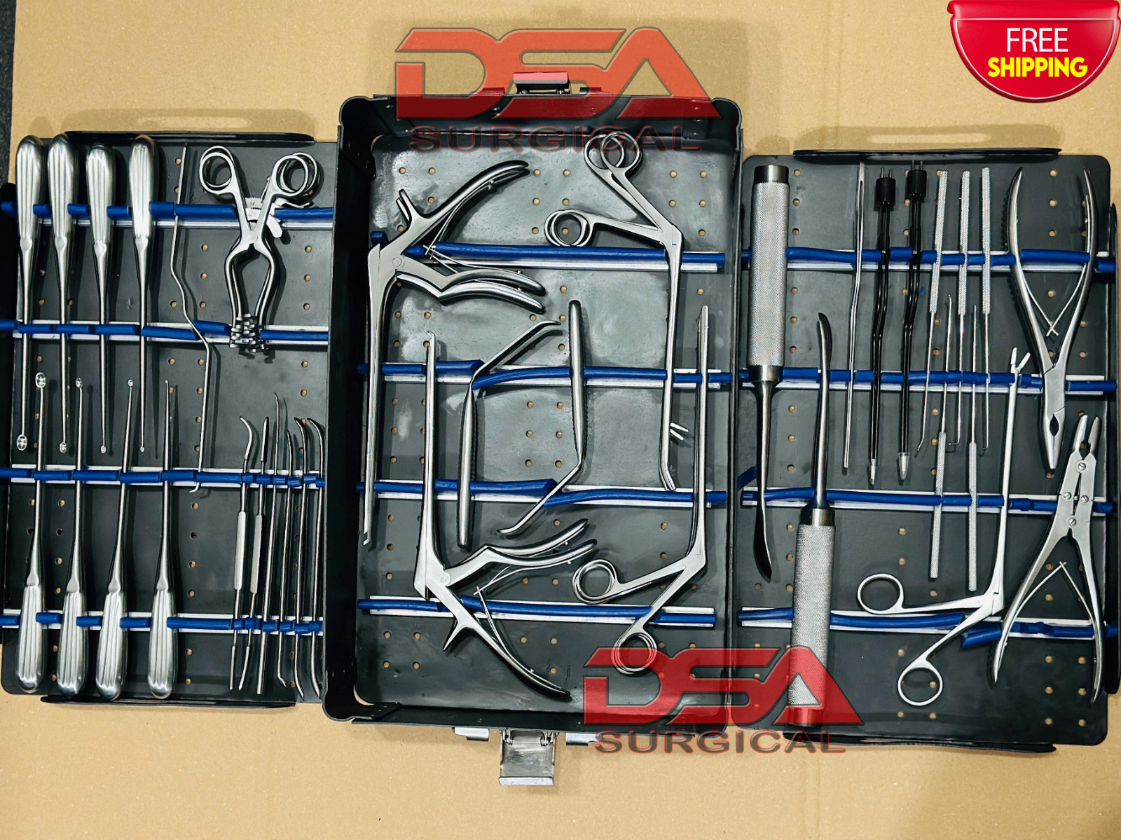 Orthopedic Cervical Spinal Surgery Instrument Set With Aluminum Box High Quality