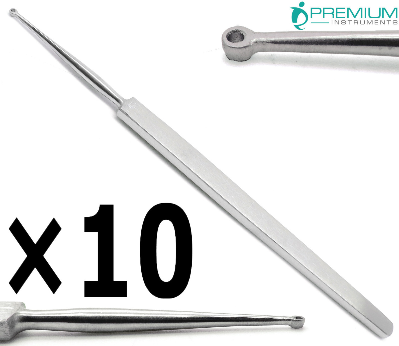 10× Fox Dermal Curettes Dermatology 2mm ENT 5.5″ Surgical MedicaI Instruments