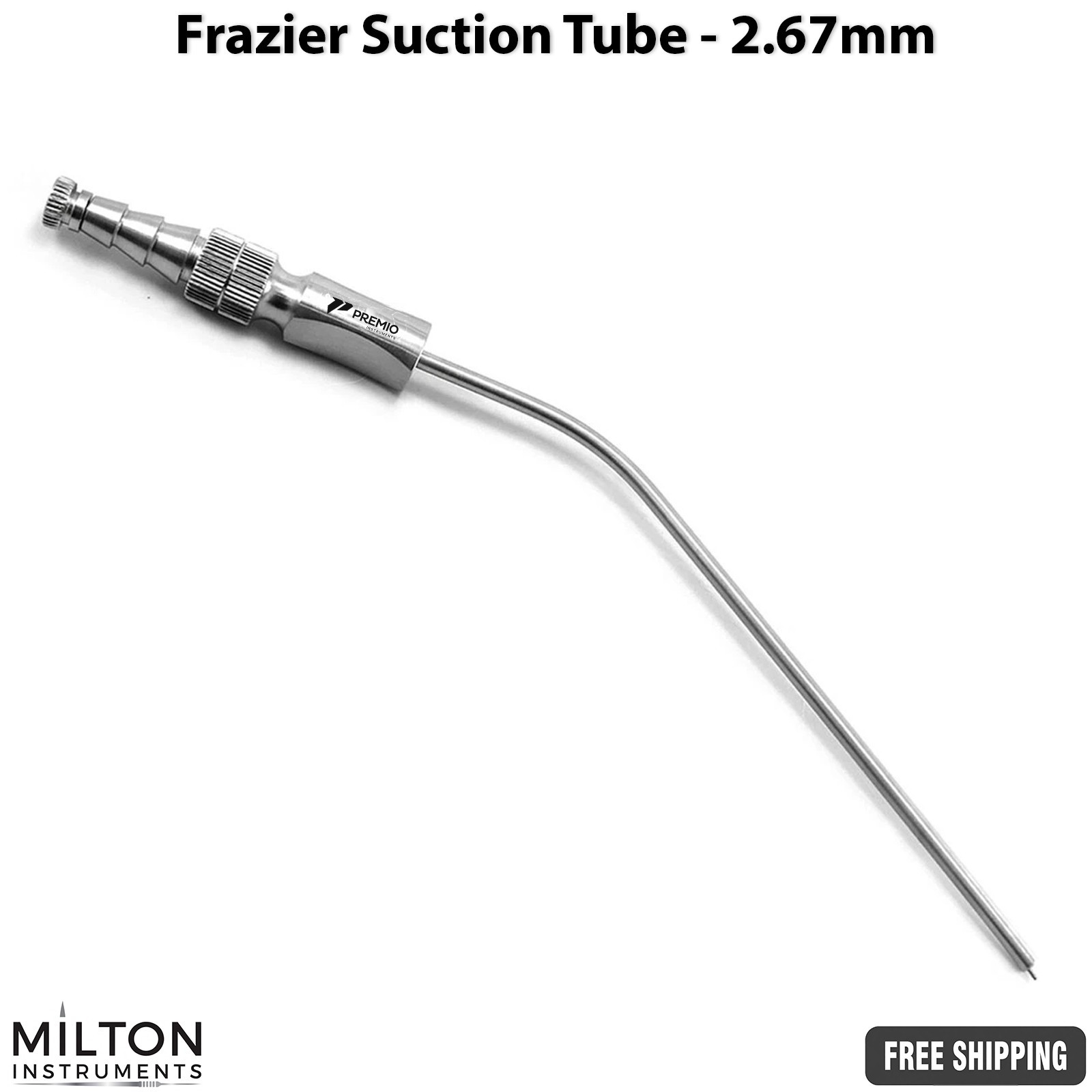 Frazier Suction Tube 2.67mm ENT Surgical Aspirator Dental CE Stainless Steel