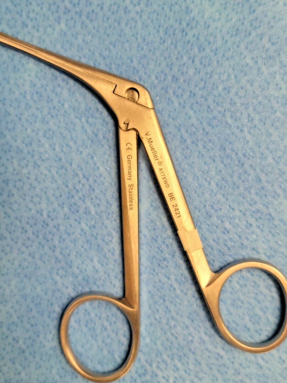 V. Mueller BE2421 Surgical ENT 4mm Cup Jackson Laryngeal Forceps orthopedic