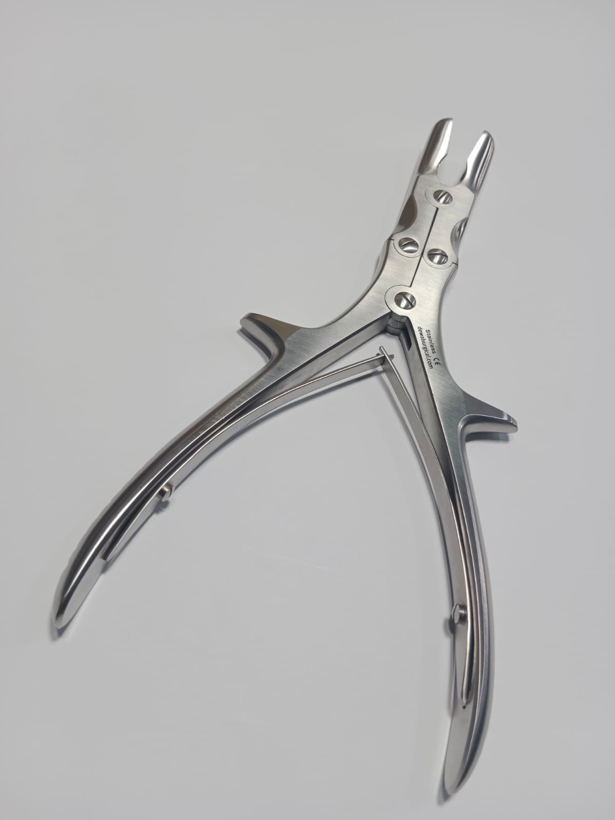 Bone Rongeur, Stille-Luer Double Action box, 23 cm,Curved German Stainless Steel