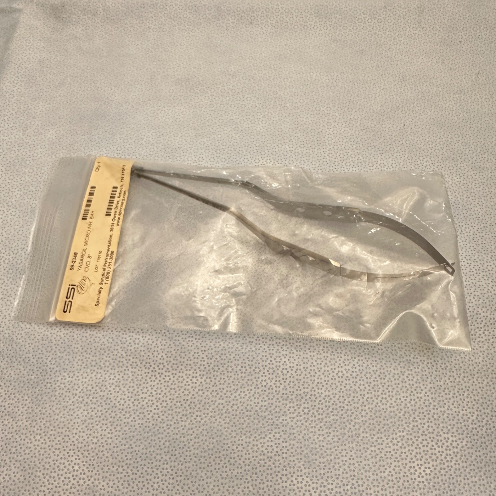 Symmetry Surgical 59-2348 Needle Holder; Yasargil; Curved Upward; Micro; 8 in