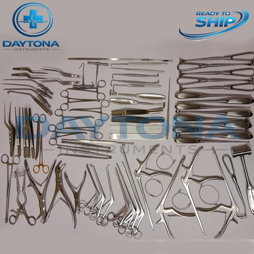 Basic Craniotomy & Laminectomy Surgical Orthopedic Spinal Instruments 78 Pcs Set