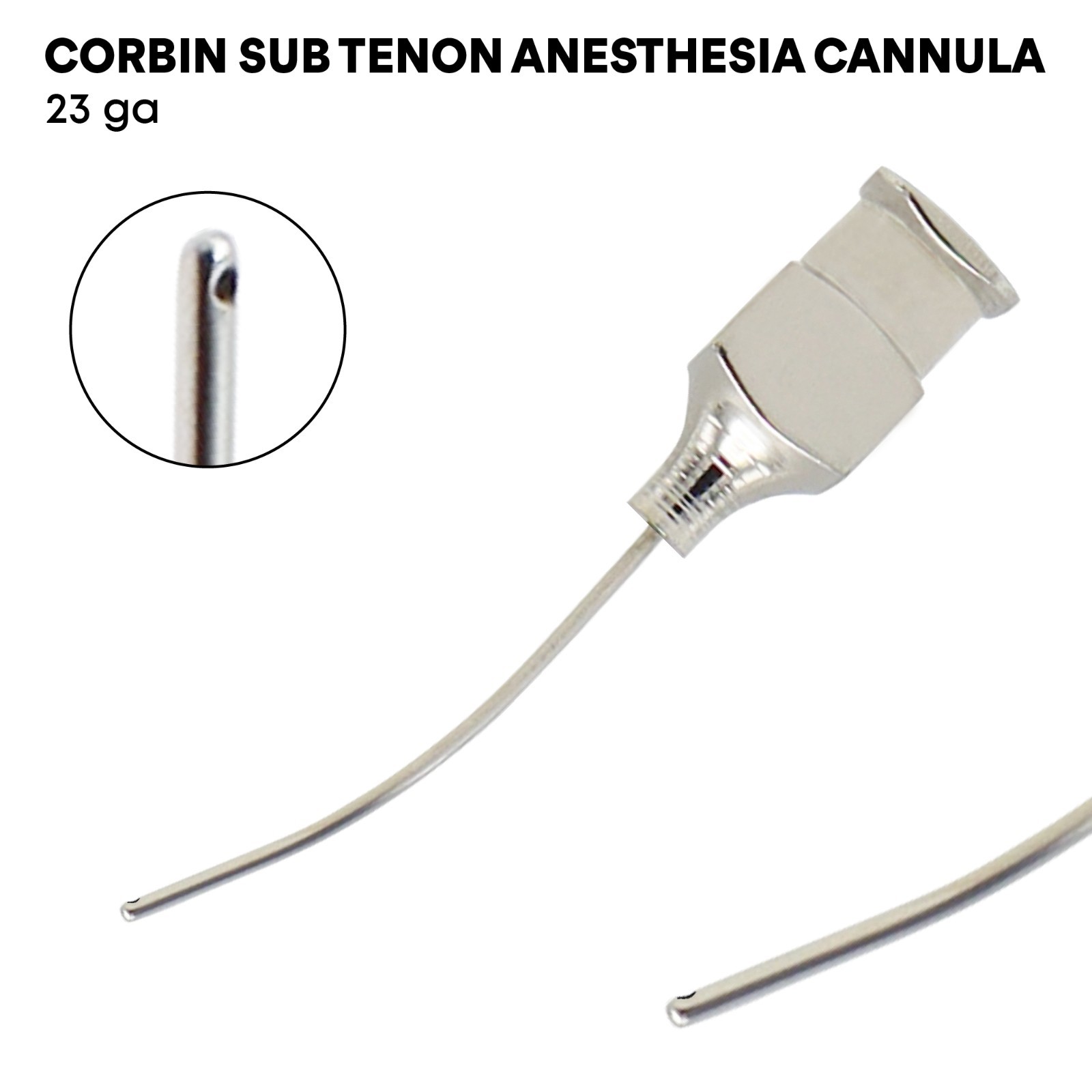 Corbin Sub Tenon Anesthesia Cannula 23 ga Ophthalmic Instrument German Grade