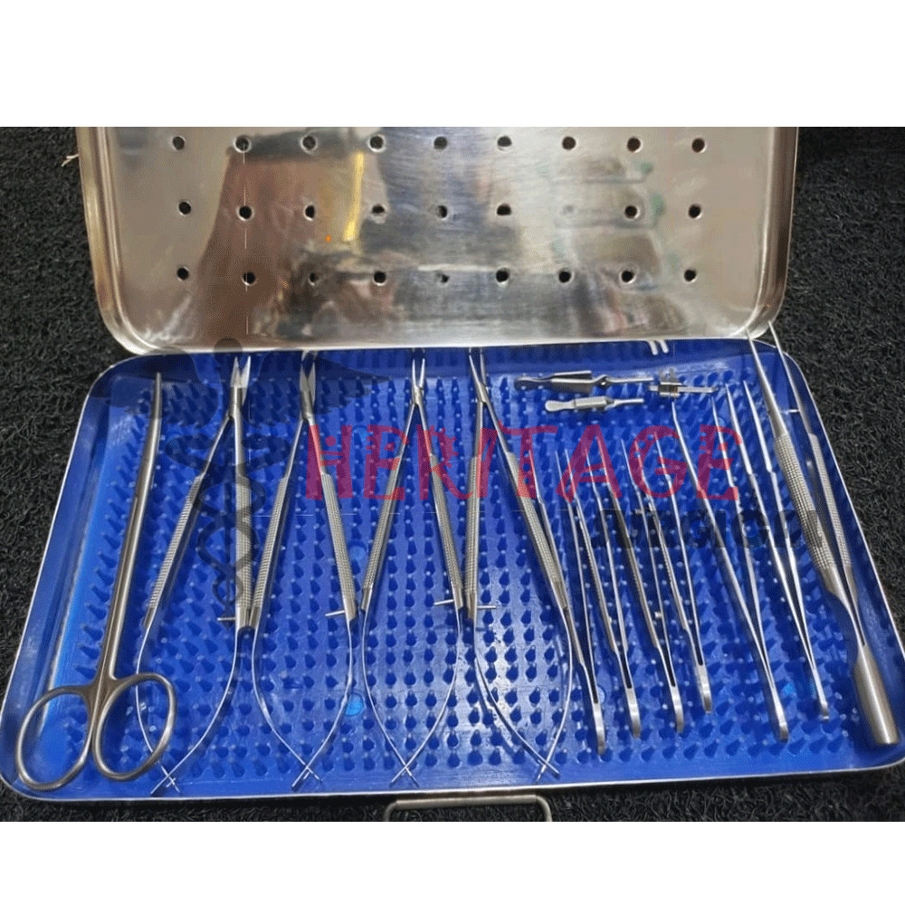 Basic Hand Surgery Set of Micro Surgical Instruments With case