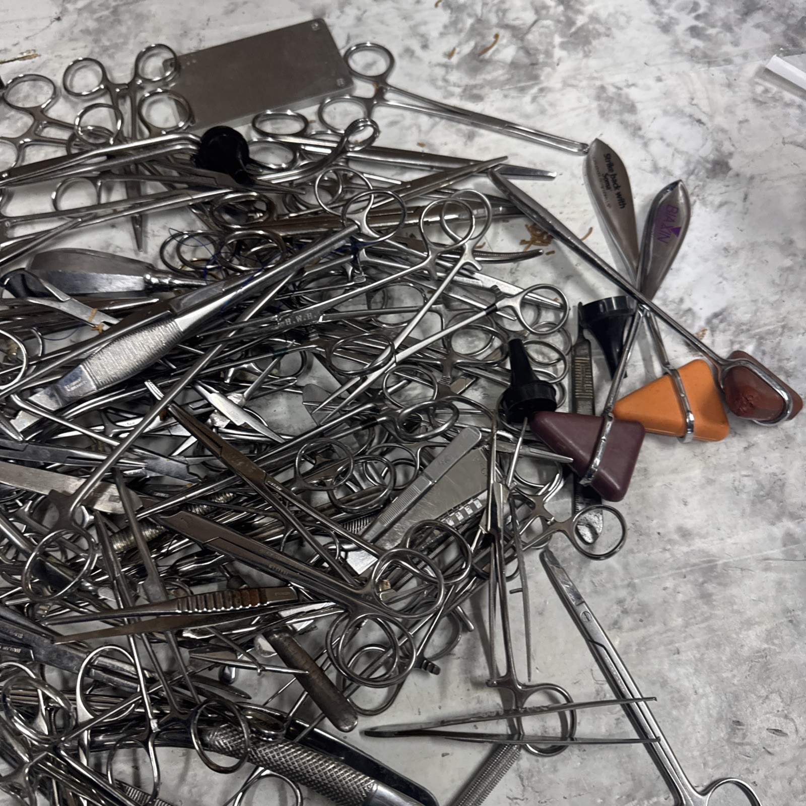 Lot of 90 Various Brand & Size OR Medical Surgical Instruments Stainless Steel