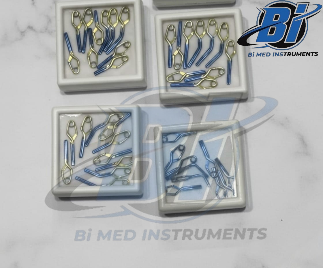 Aneurysm clips Neurosurgery 40-pcs Set In titanium Premium Quality