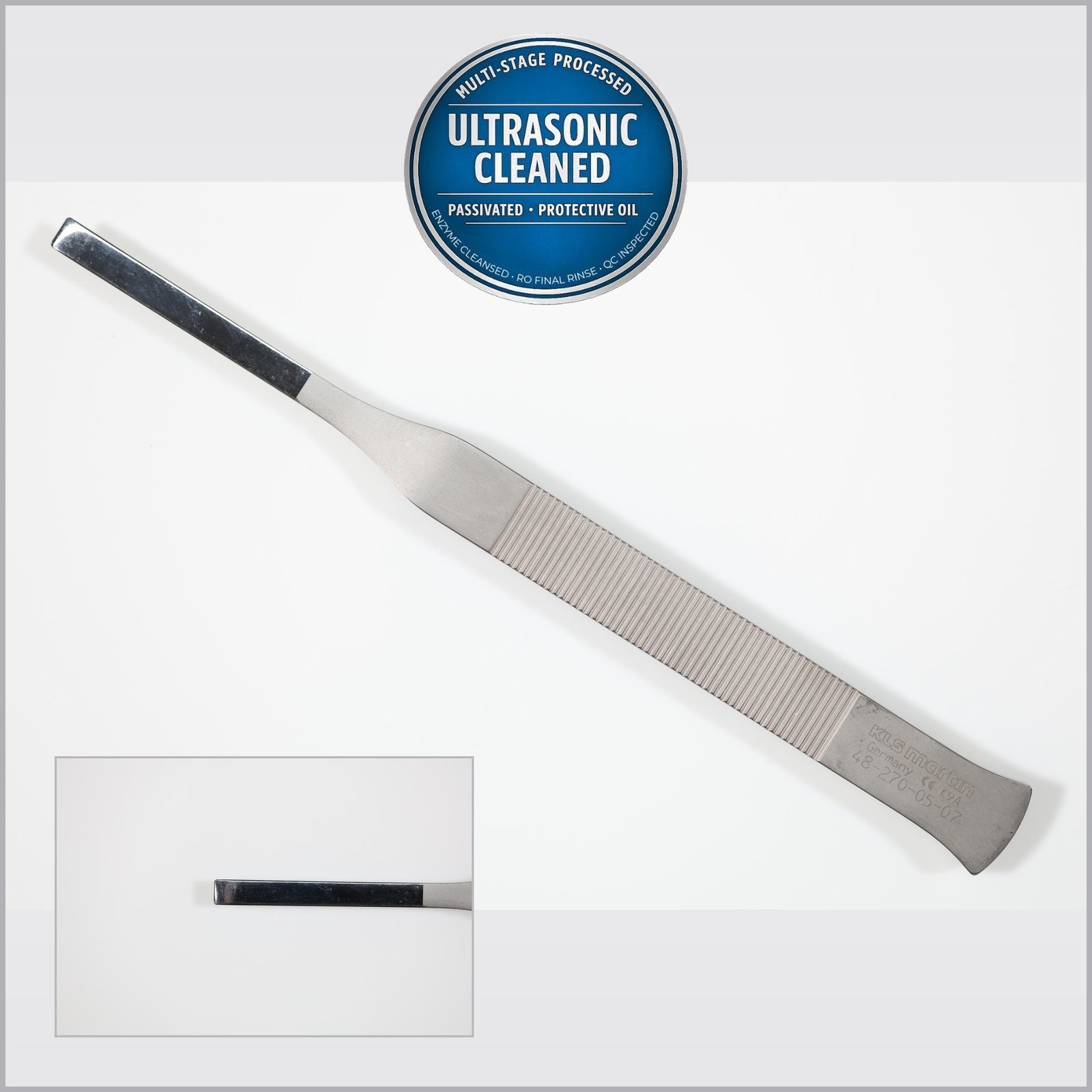 KLS Martin 48-270-05-07 Tessier Osteotome, Straight, 5mm Wide Blade, 6-1/4in