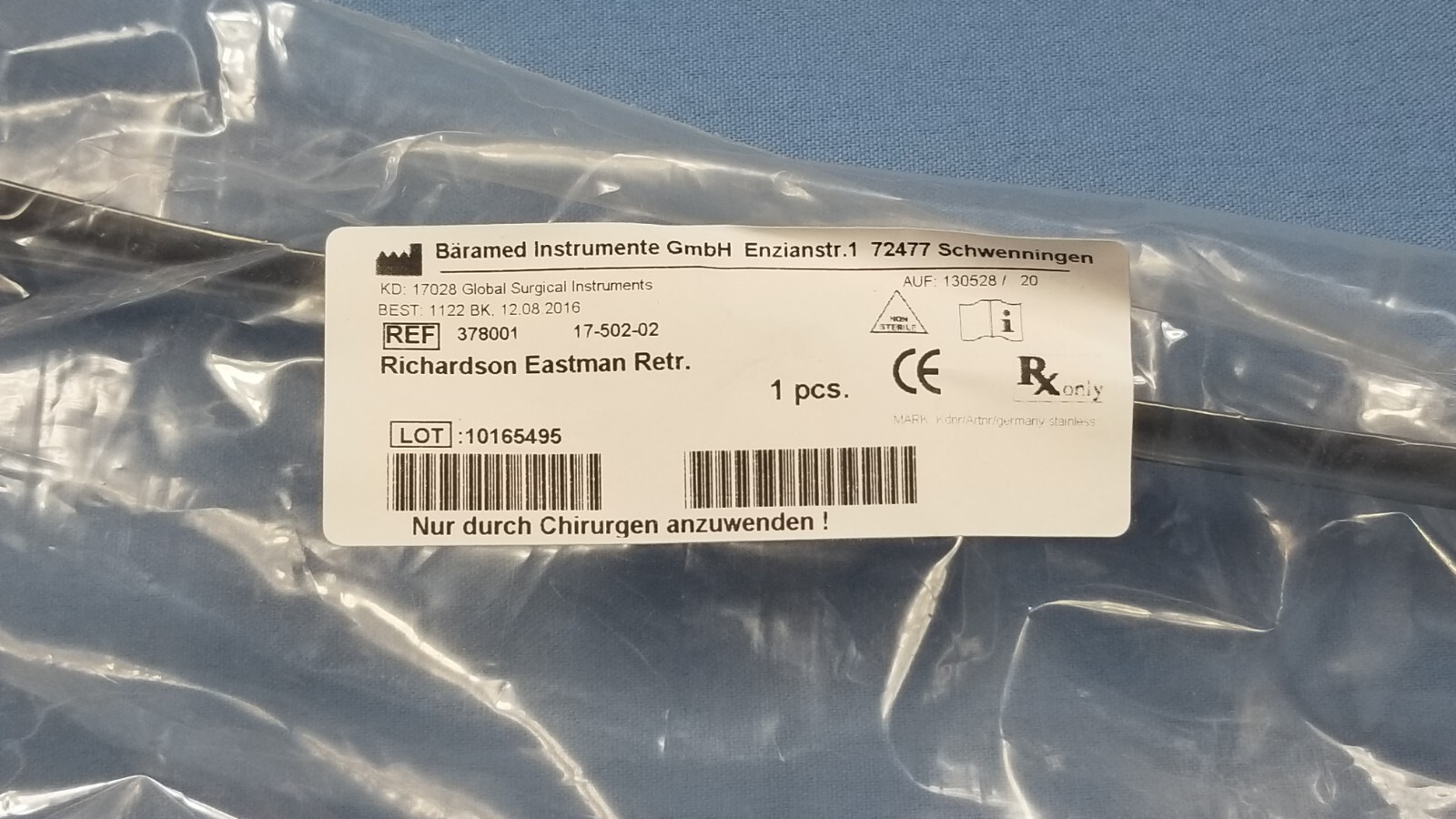 German Stainless Steel Richardson-Eastman Retractor 378001
