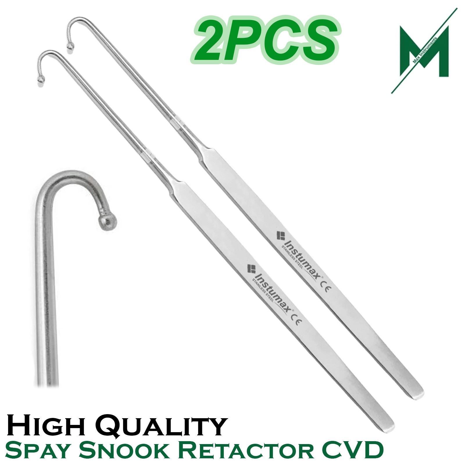 Spay Snook Hook Veterinary Surgical Instruments Stainless Steel German Grade