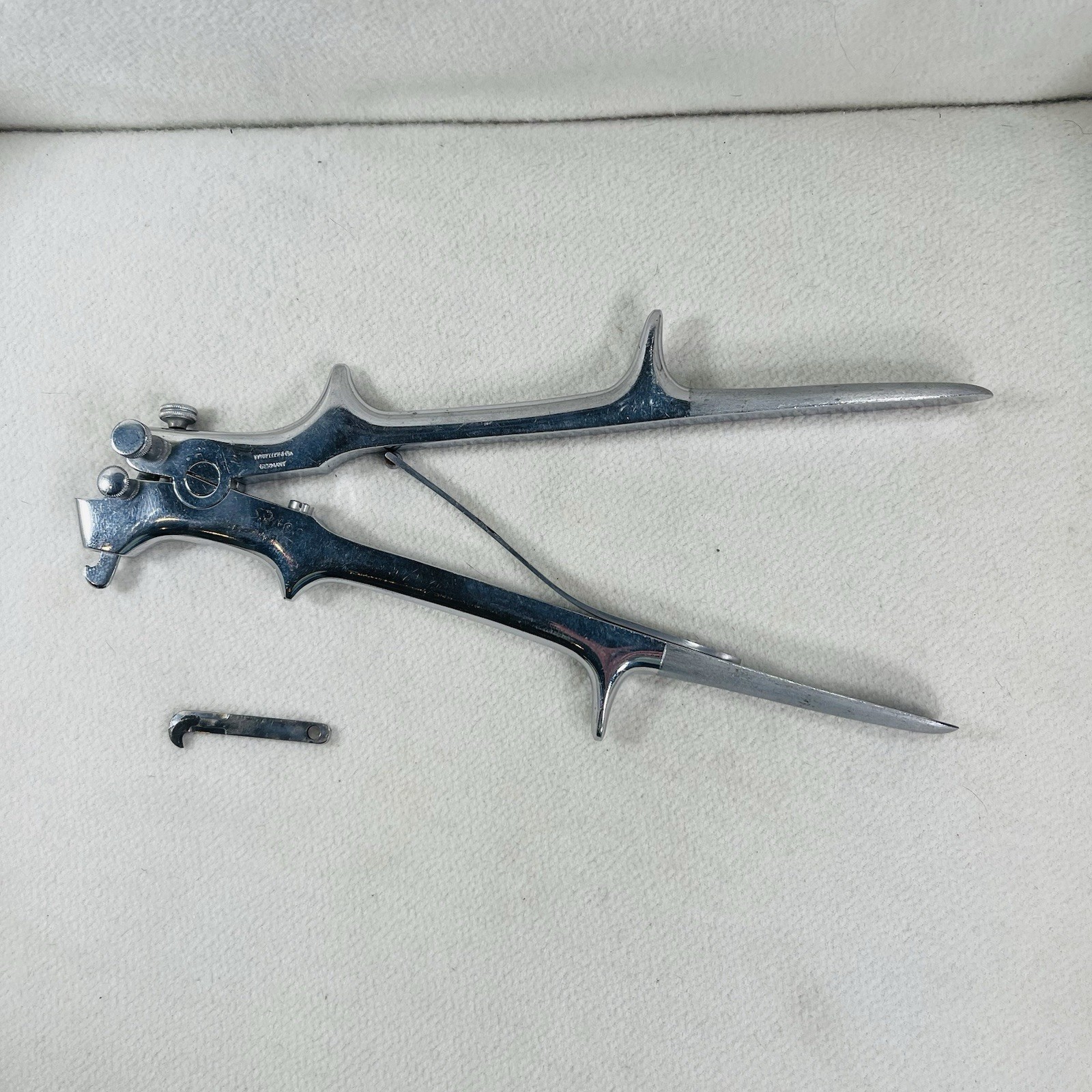 Antique Mueller Cranial Rongeur Stainless Germany W/ Extra Blade 11” Long