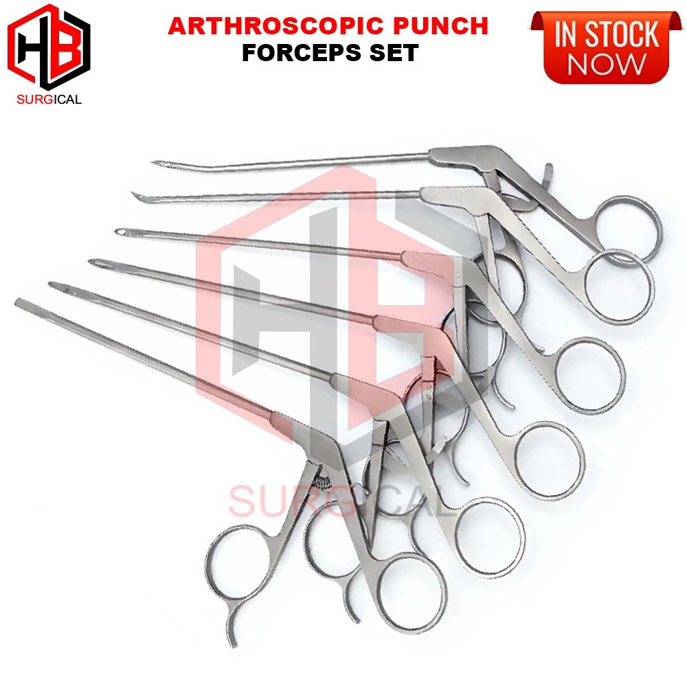 Arthroscopy Punch Forceps Set of 7 Pieces Orthopedics Instruments German Quality