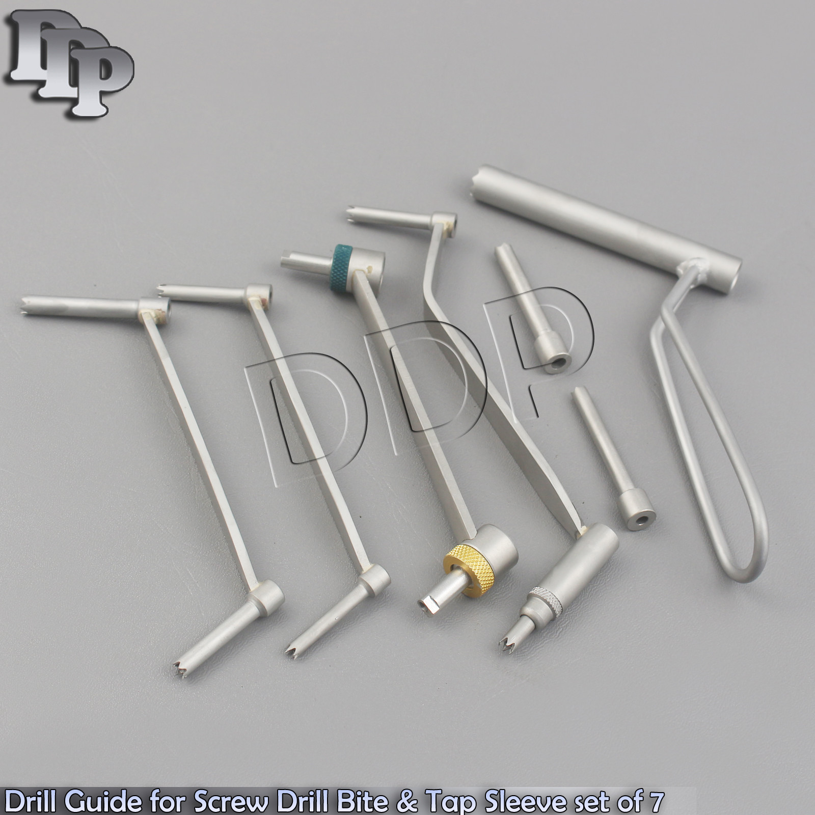 Drill Guide for Screw Drill Bite & Tap Sleeve set of 7 Orthopedic instruments