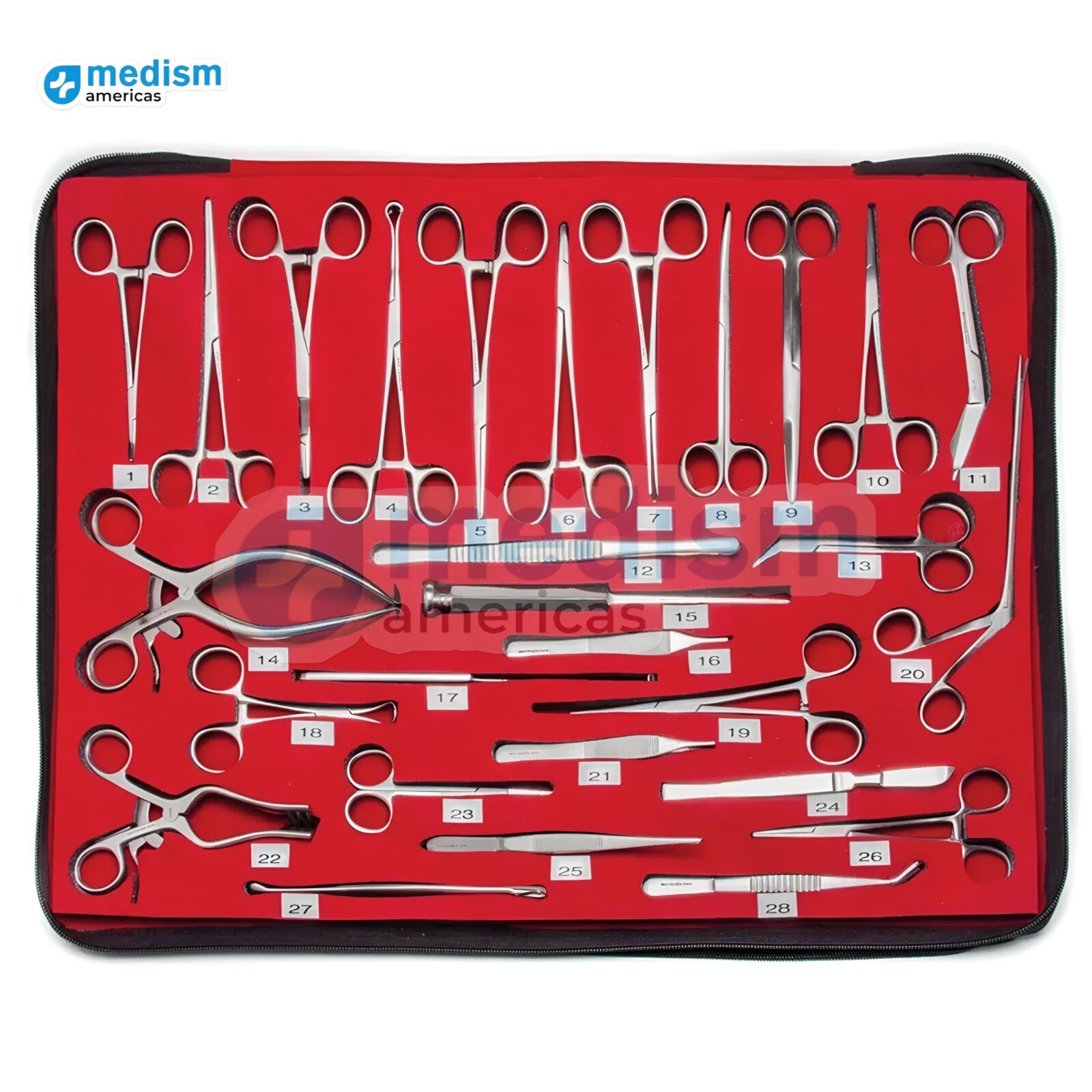New Hernia Set Stainless Steel General Surgery Surgical Instruments 28 Pcs