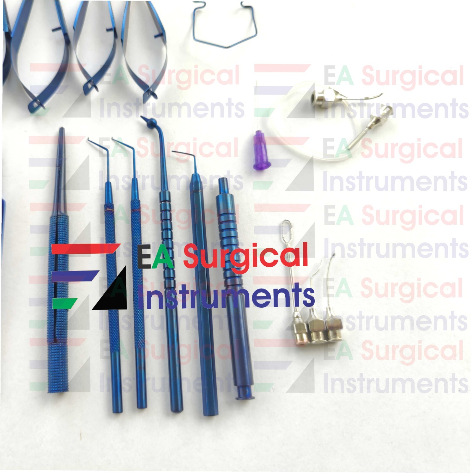 Cataract Surgery Phaco Eye Instruments Set of 21 Pcs Titanium Coated with Box