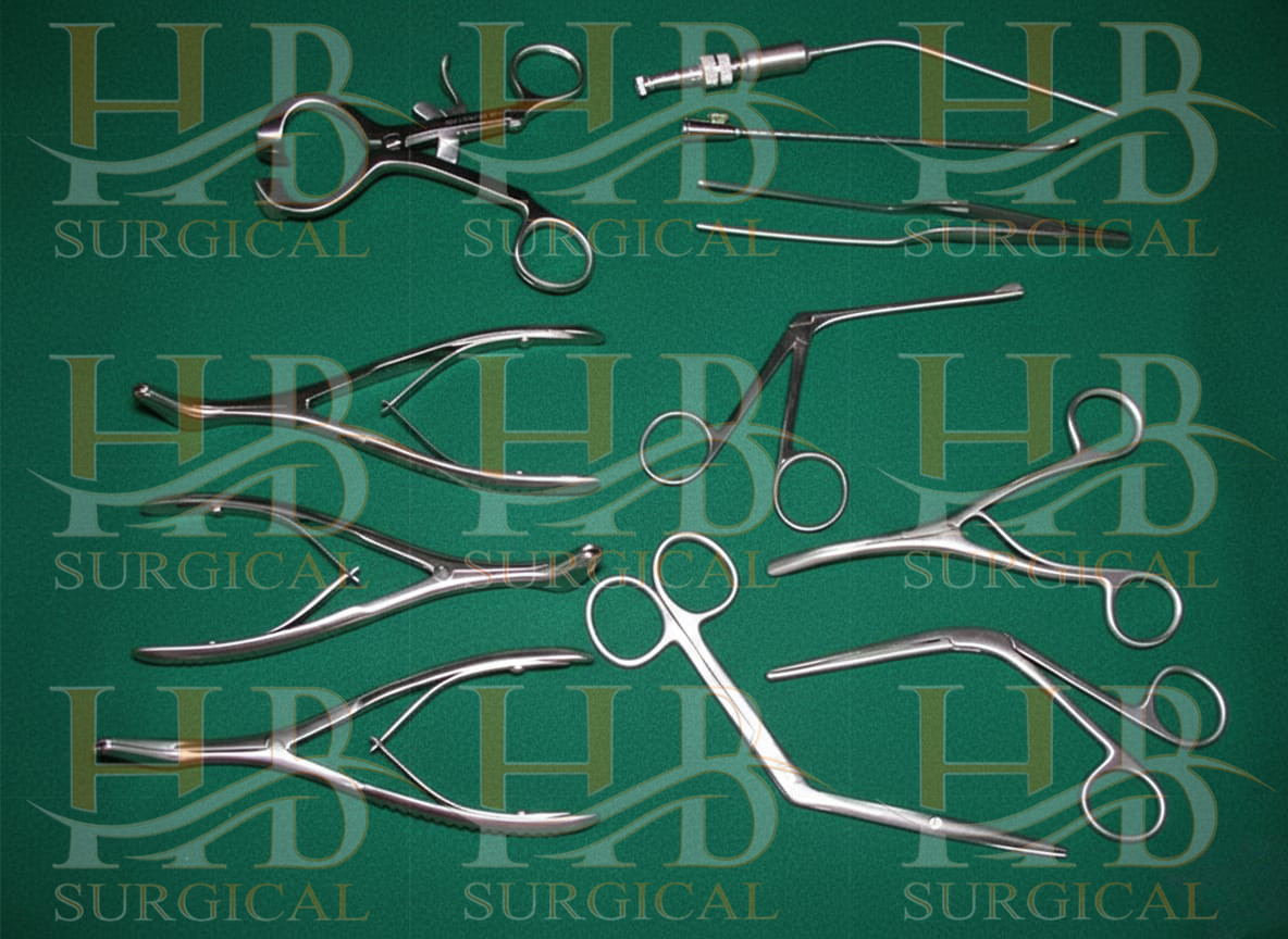 ENT Diagnostic & Surgical Instruments Set Of 11 Pcs Stainless Steel