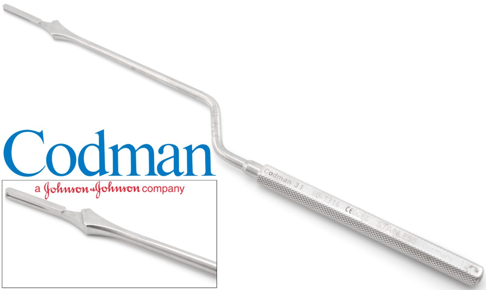 Codman 80-1314 Marino Transsphenoidal #3 Neuro Bayonet Knife Handle 8″