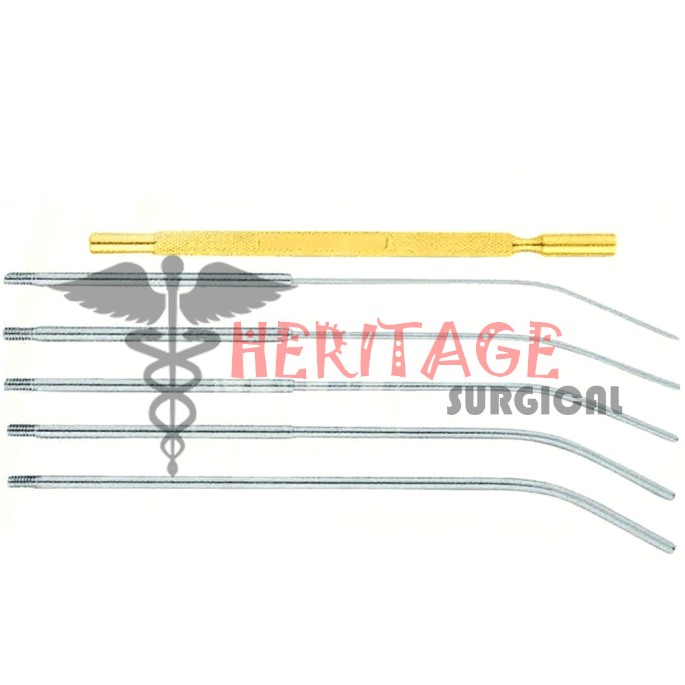 Mini Cervical Dilator Set (Set of 5 Pieces with Gold Handle) with Case