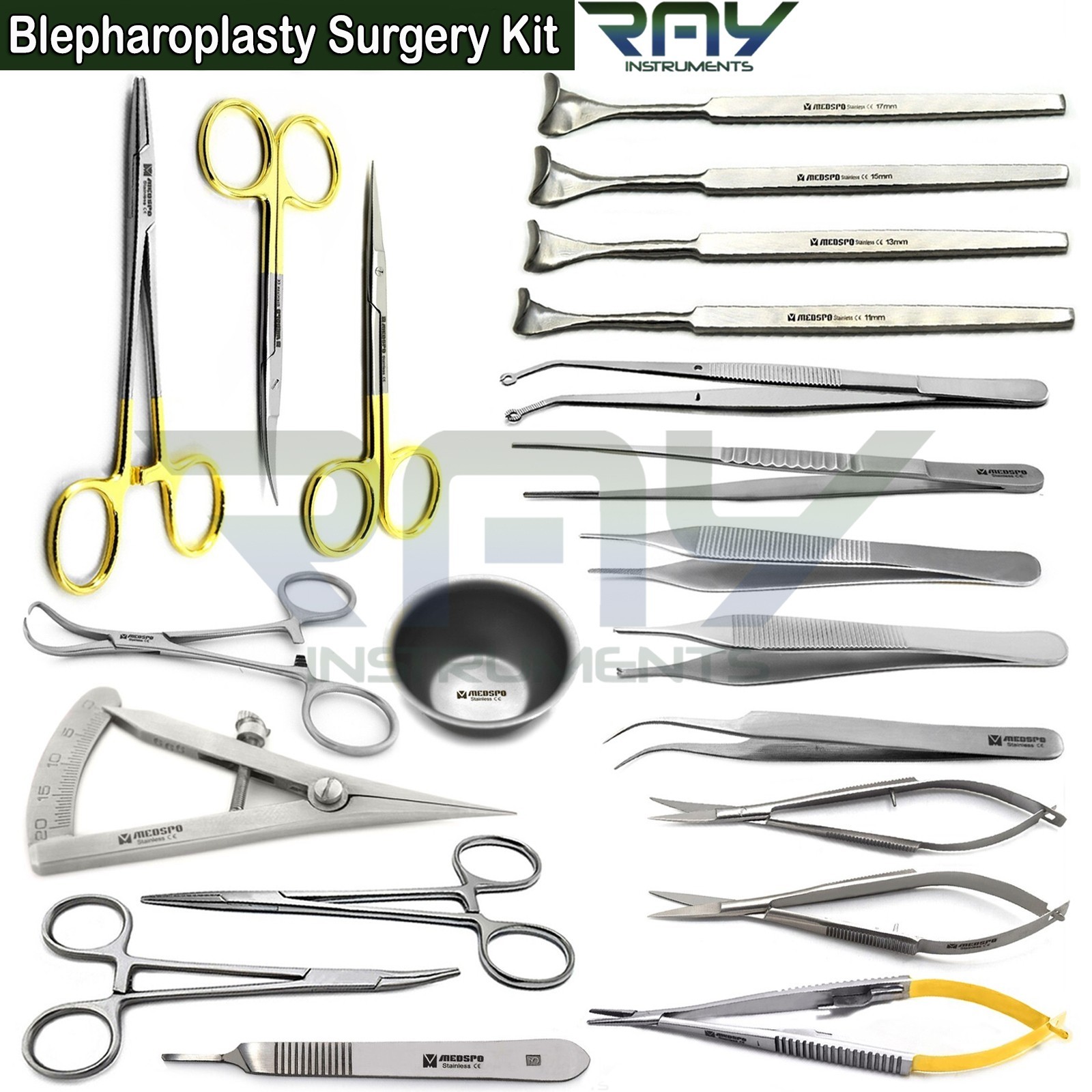 Blepharoplasty Instruments Micro Eyelid Plastic Surgery Surgical Ophthalmic Kit
