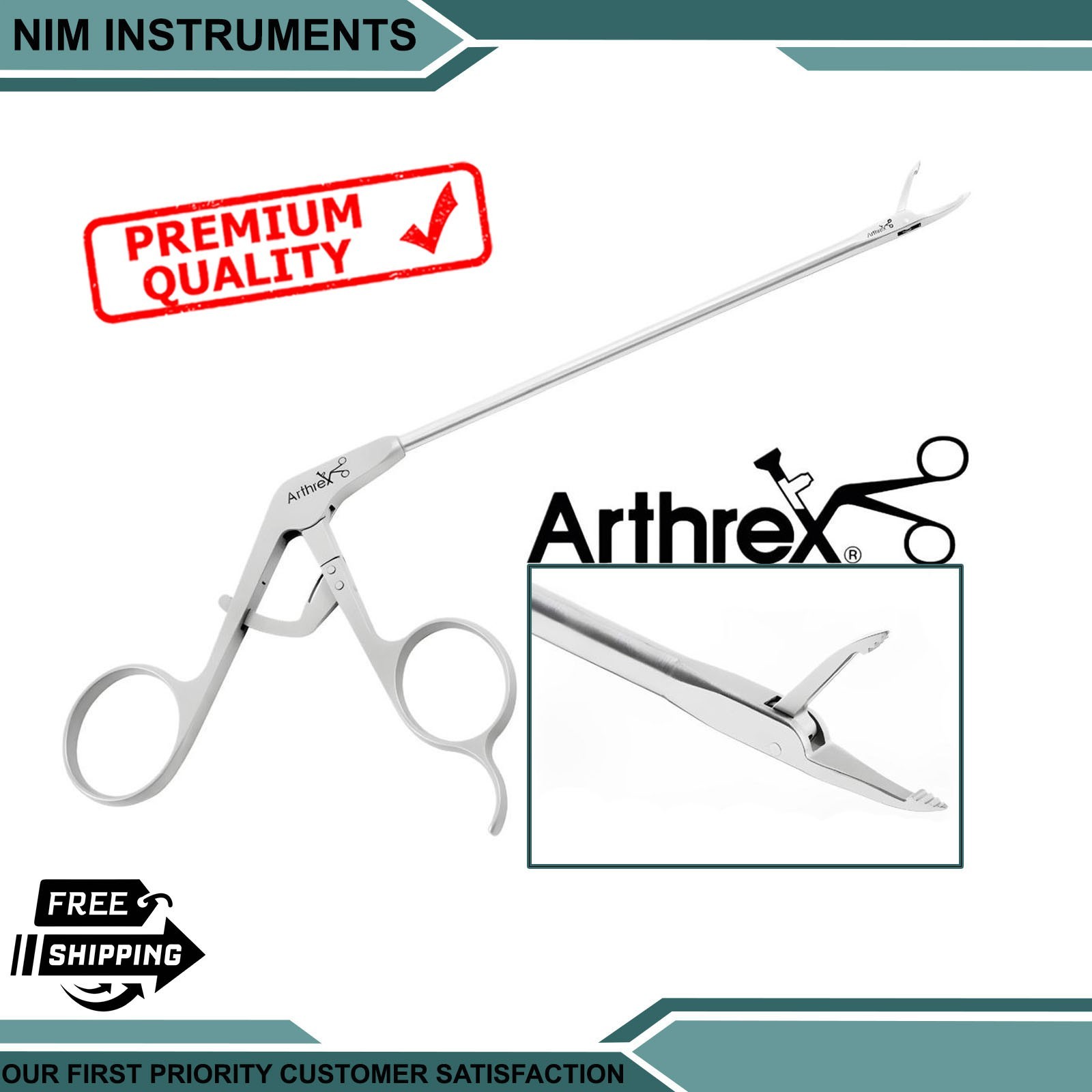 Arthrex AR-13970SR King Fisher Suture Retriever Tissue Grasper with SR Handle