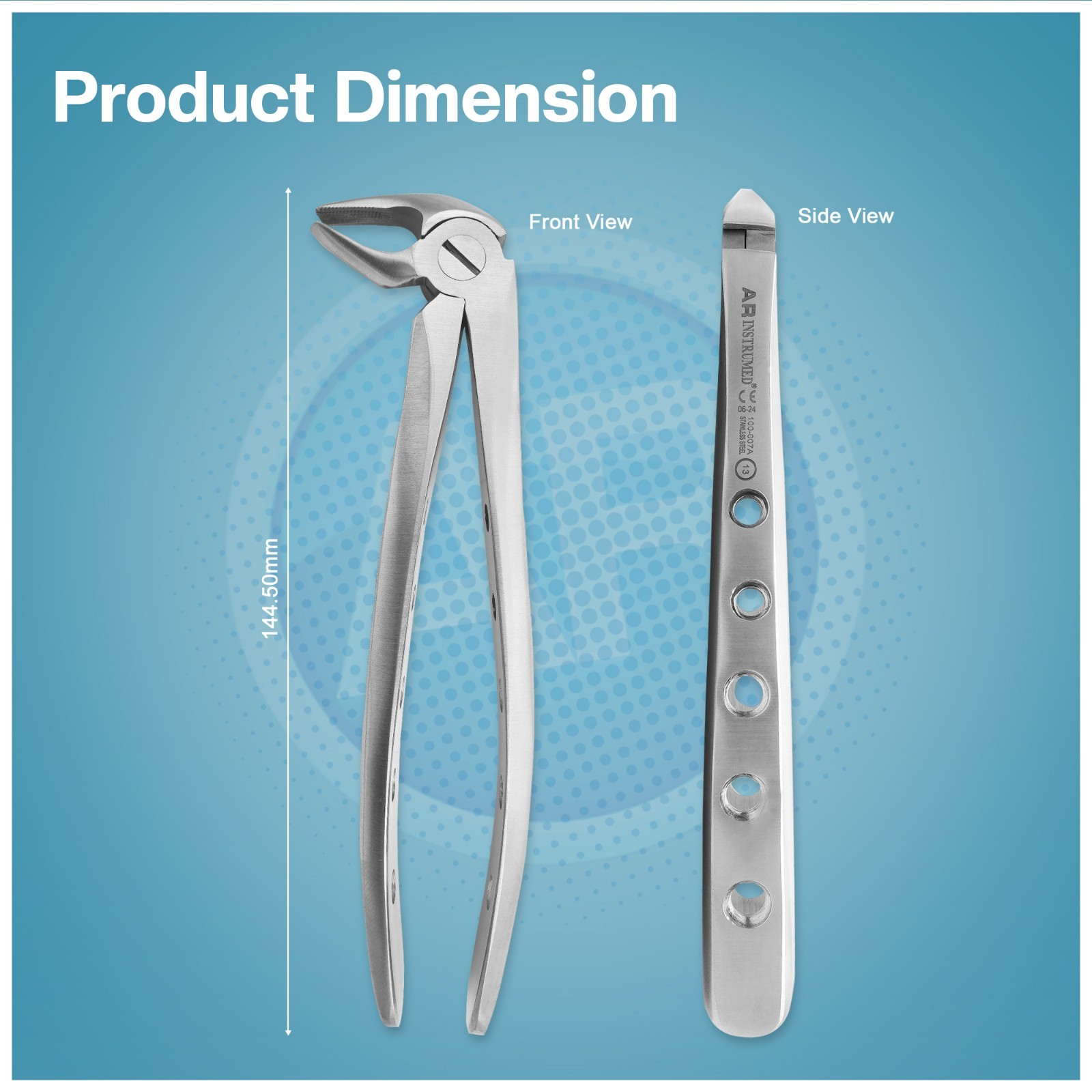 Blumenthal Bone Rongeur, 45 Degree 6 Inches Cutting Surgical Dental Instrument