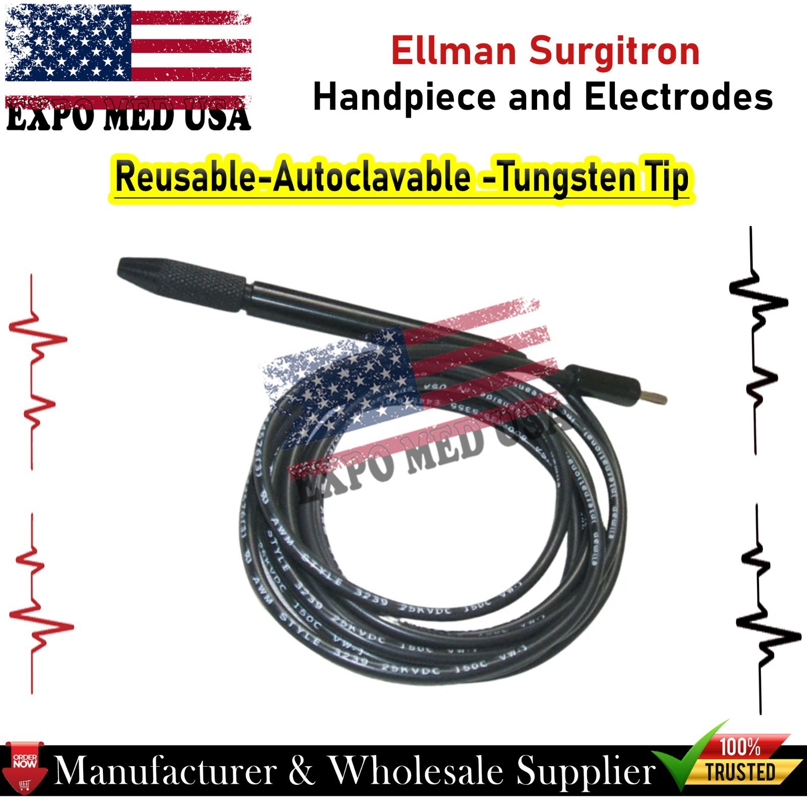 Ellman Surgitron Dental Standard Electrode & Handpiece Oral Cautery Reusable Tip