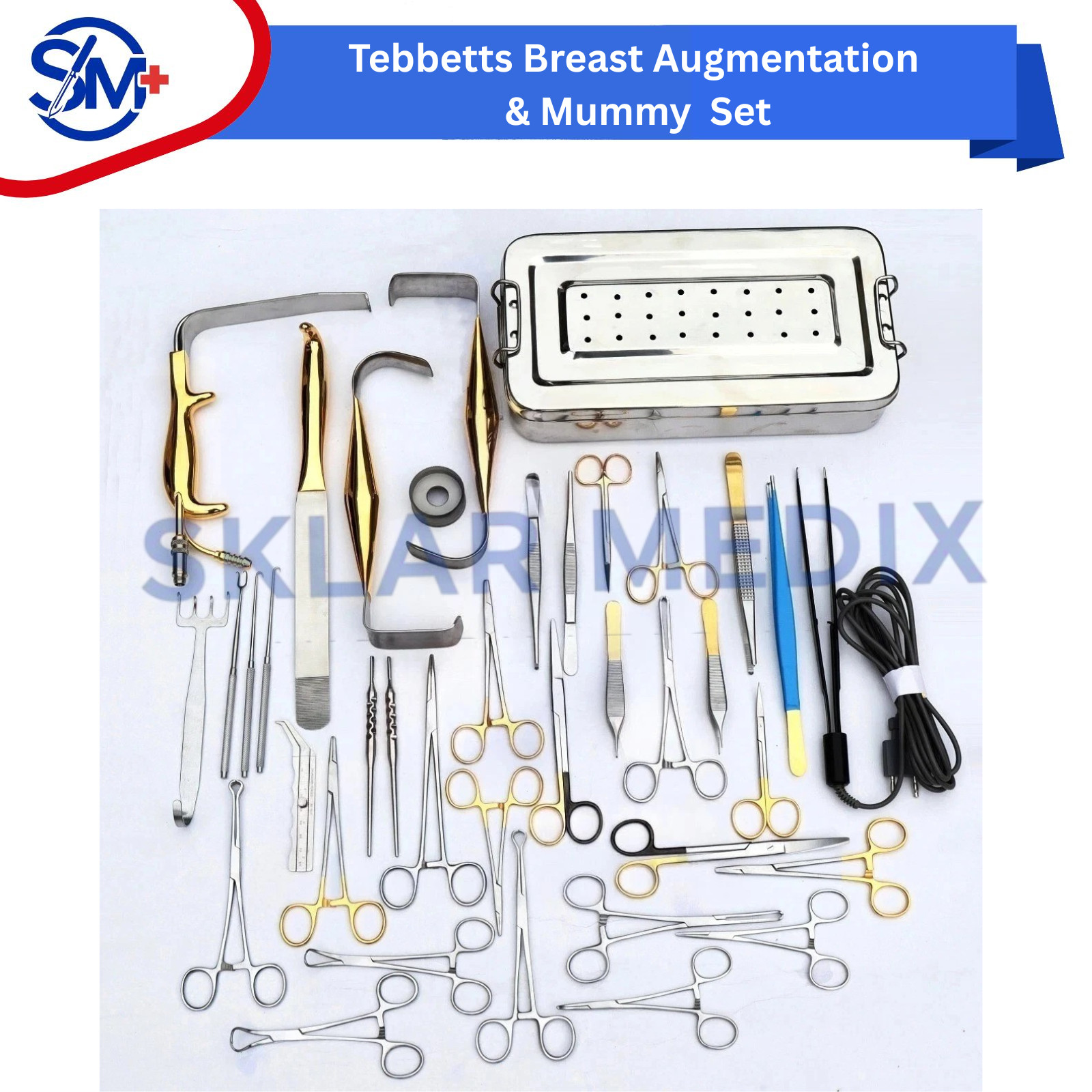 Tebbetts Breast Surgery Instruments Breast Augmentation Mummy Surgical Set CE