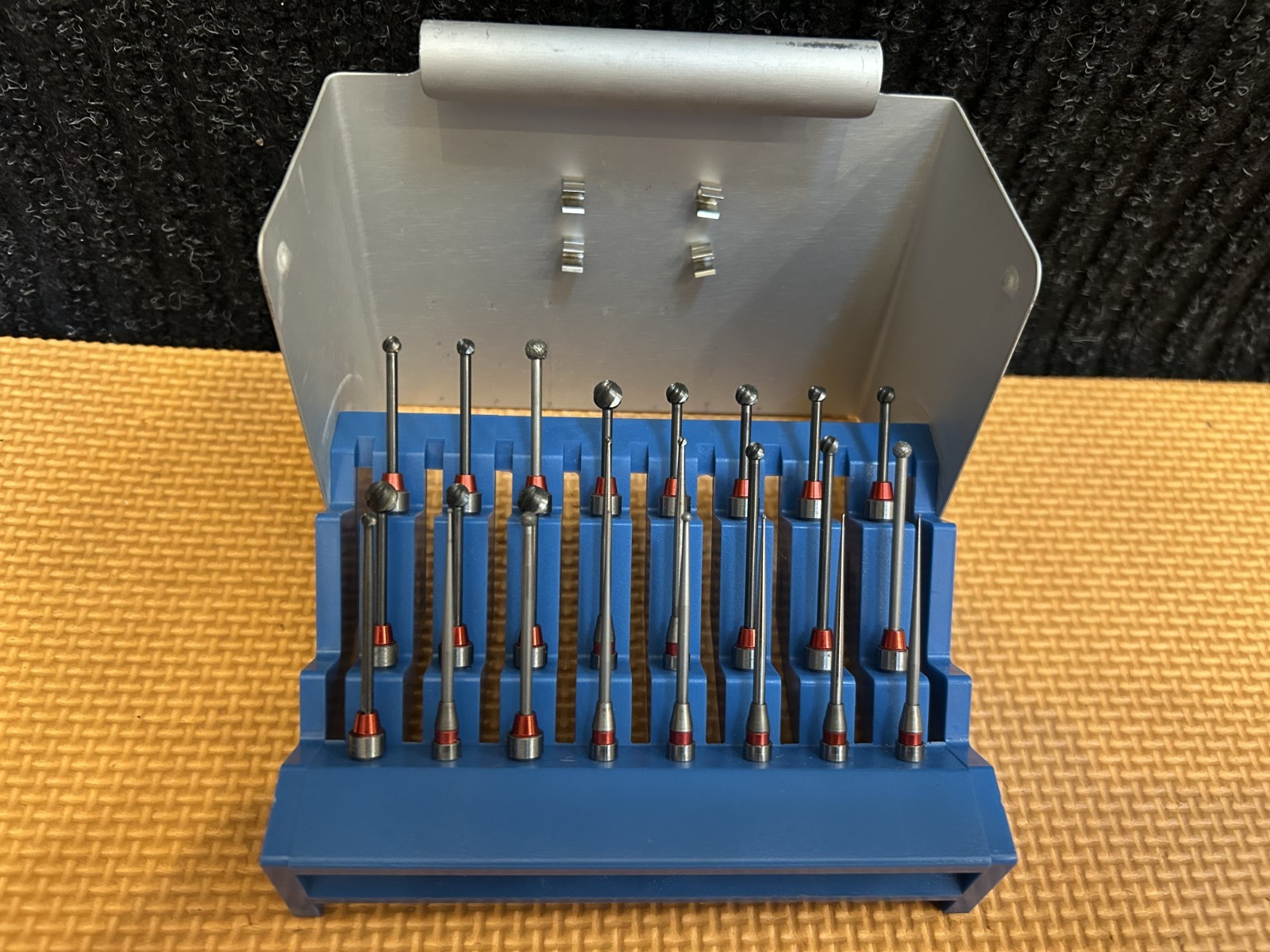 Zimmer Hall Surgical 24 Assorted Osteon Burs W/ Bur Rack 5038-09