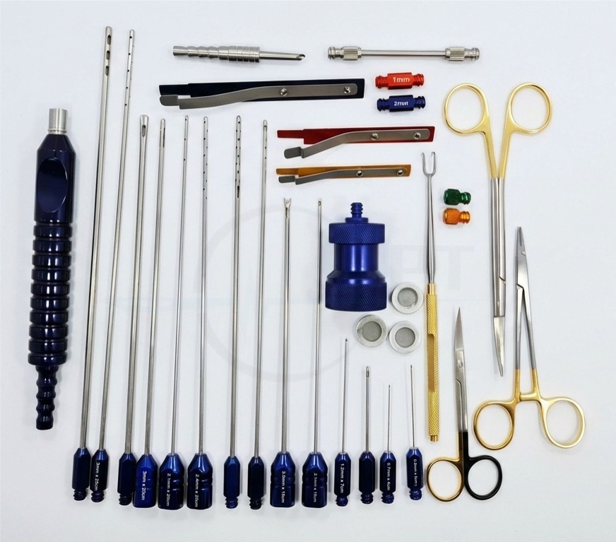 Liposuction Cannulas Set For Face and Neck Surgery
