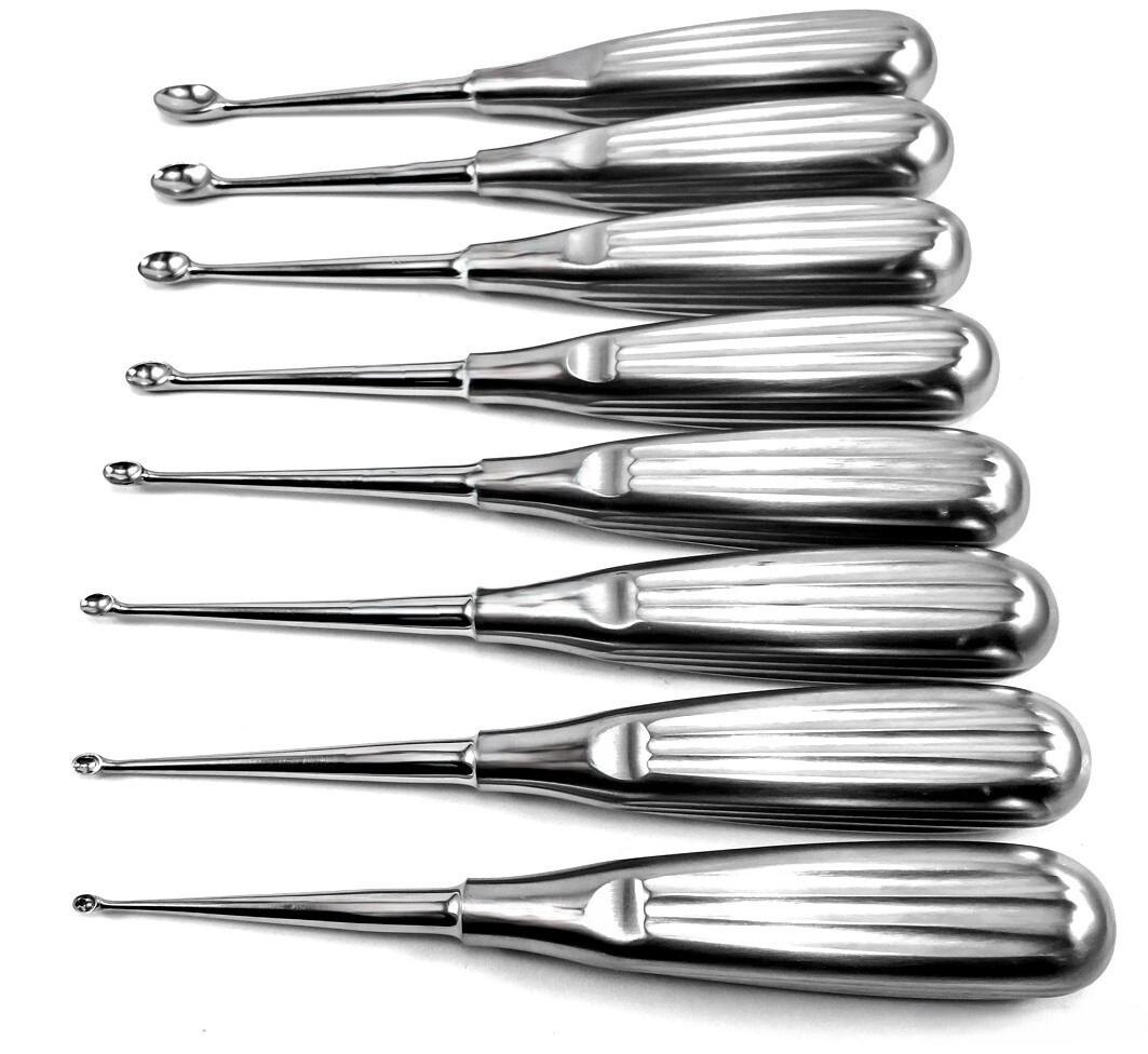 Set 8 Volkmann bone curette sharp spoon