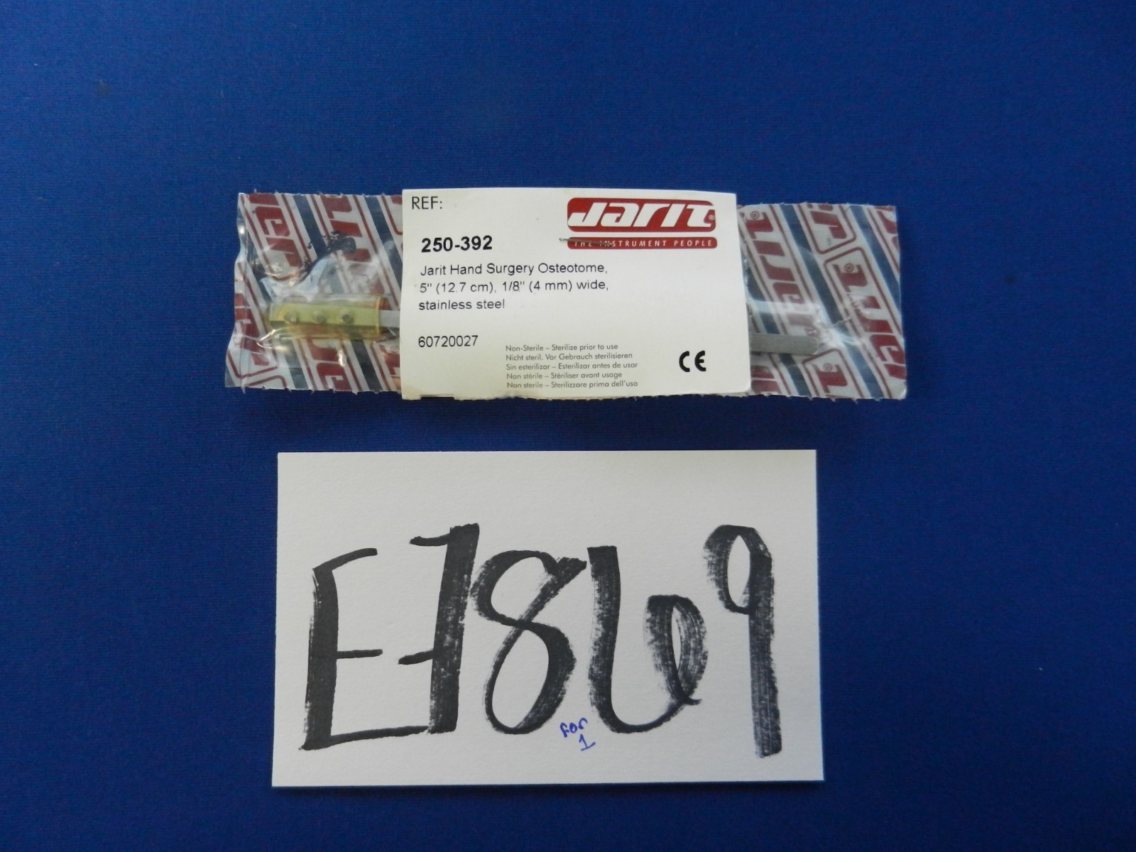 ***NEW*** Jarit 250-392 Hand Osteotome 4mm Wide x 12.7cm Overall Length
