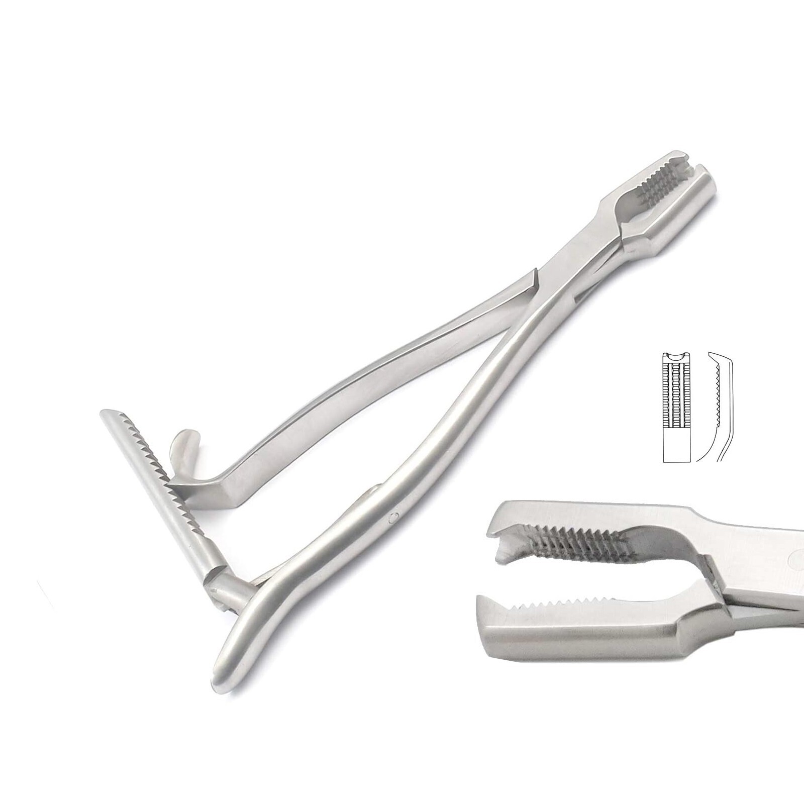 Kern Bone Holding Forceps 4″ With Ratchet Orthopedic Surgical Instruments