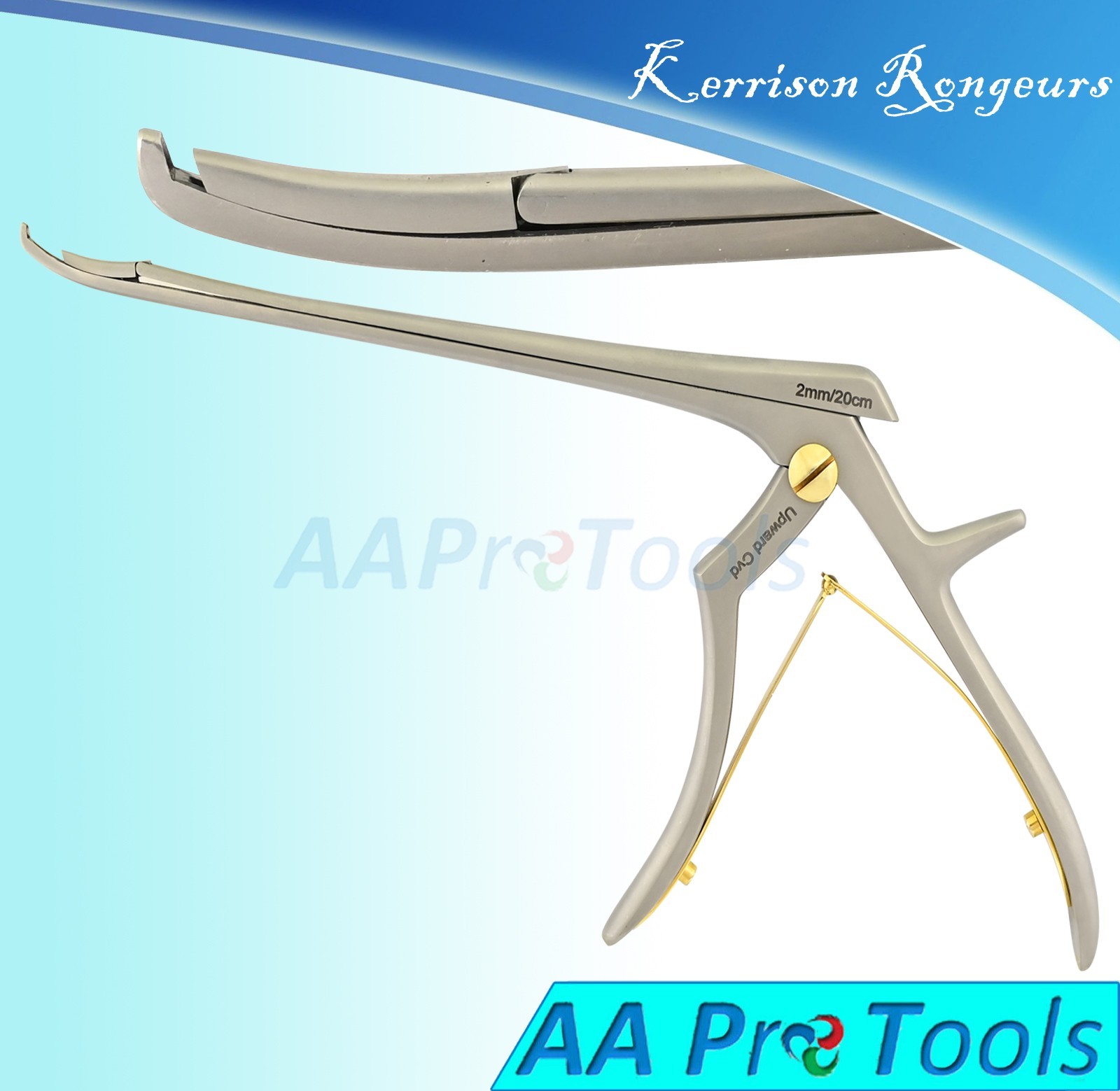GERMAN Kerrison Rongeurs Upwards Curved 45° 20cm /2mm Orthopedic Surgical OP-147