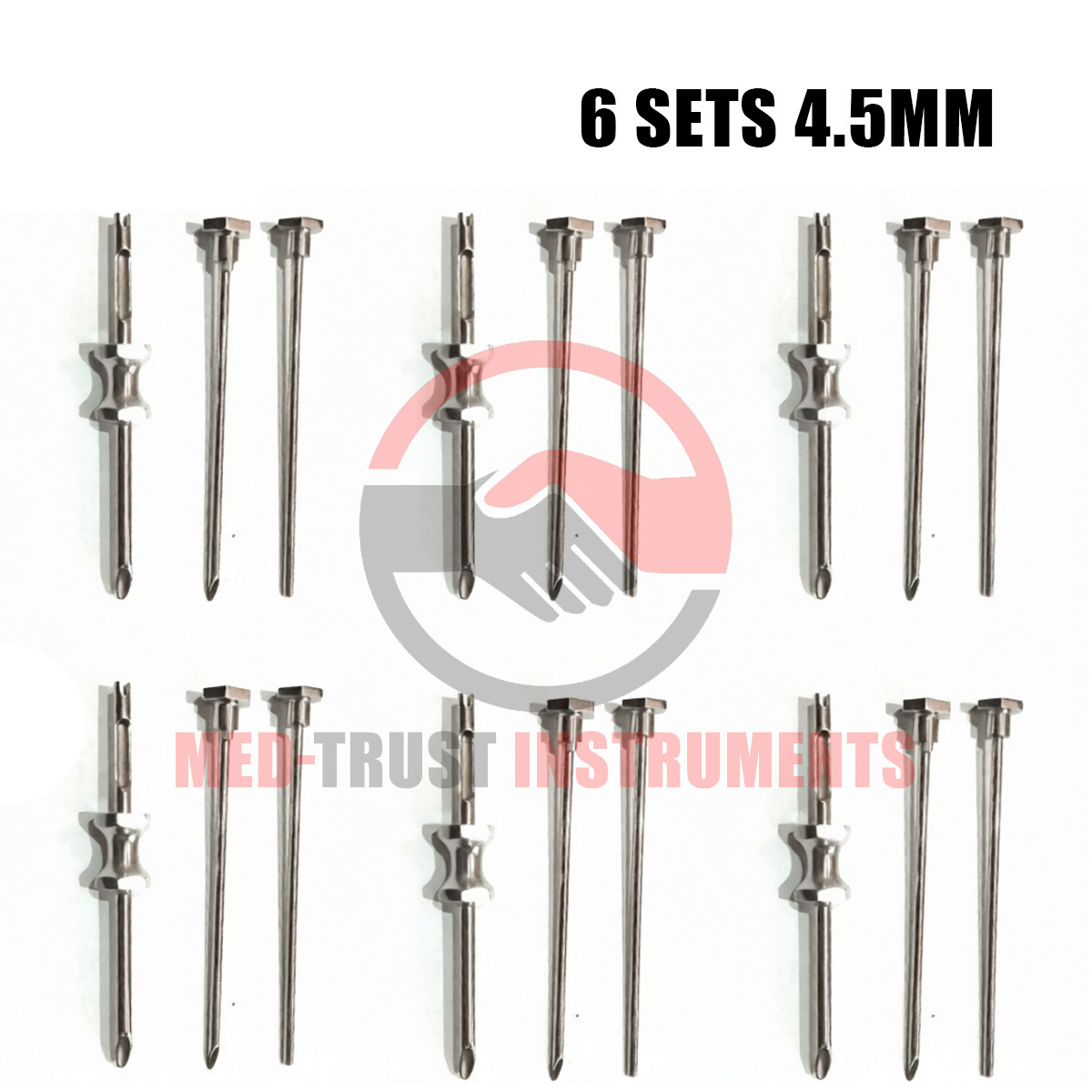 6 Sets HRT Trocar 4.5 mm Hormone Replacement Pellet Insertion Kit