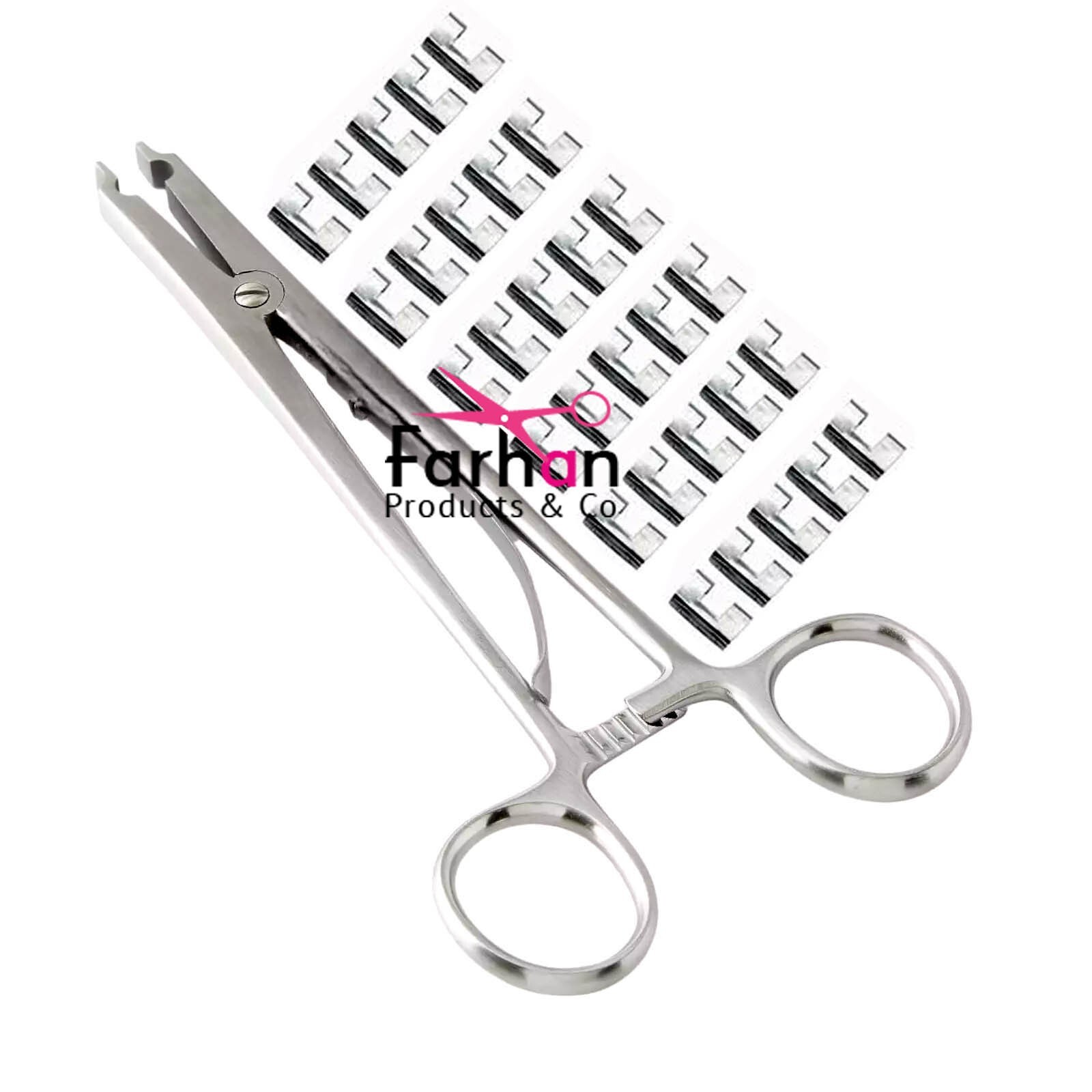 Raney Scalp Clip Applicator with 30 Clips for HEMOSTASIS Procedure