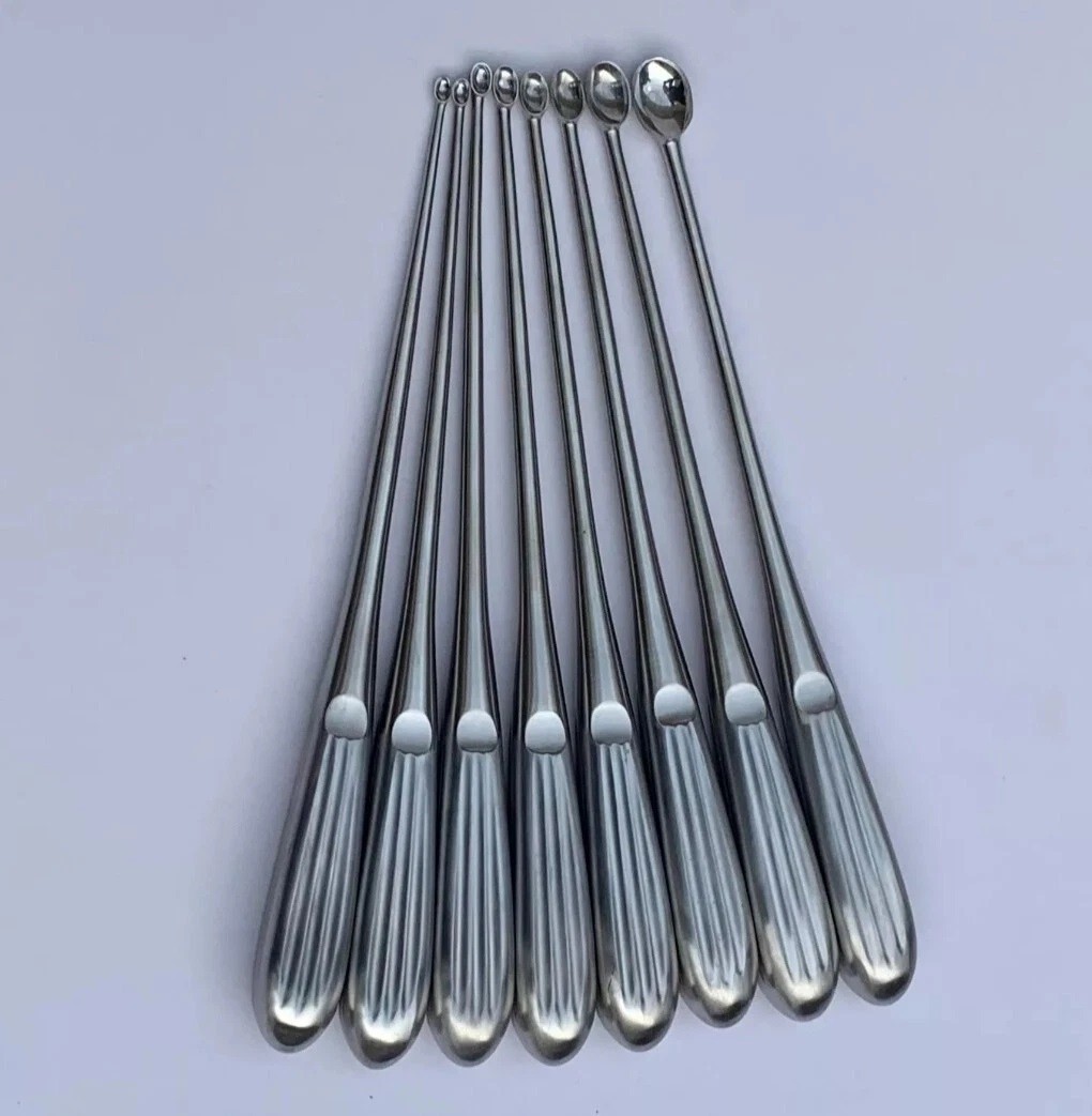 Volkmann Bone Curette Set Of 9 PCS Orthopedic Spine Surgical Instruments Set,