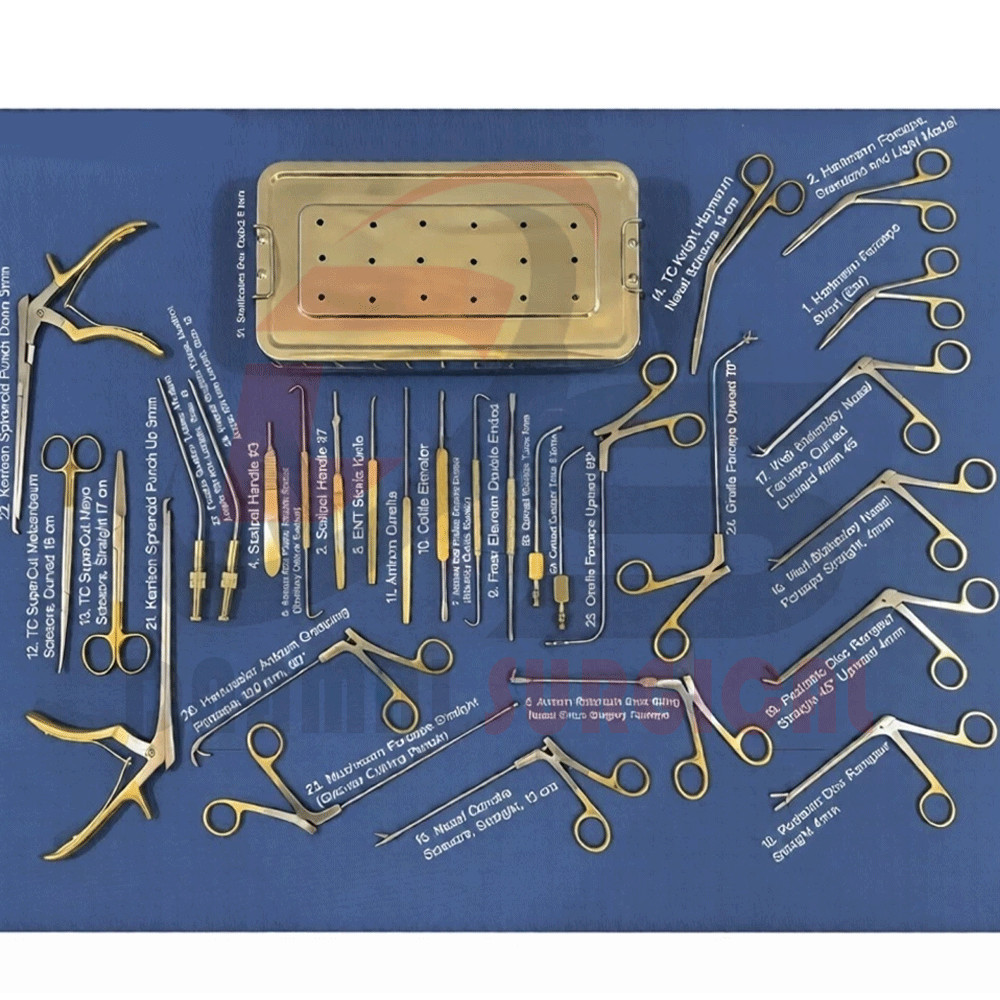 Fess Instruments Set Endoscopic Sinus Surgery A+ German Steel ENT Instruments Se