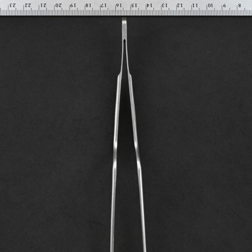 Aesculap BD883R Gruenwald Bayonet Forceps Serrated 7 7/8 in